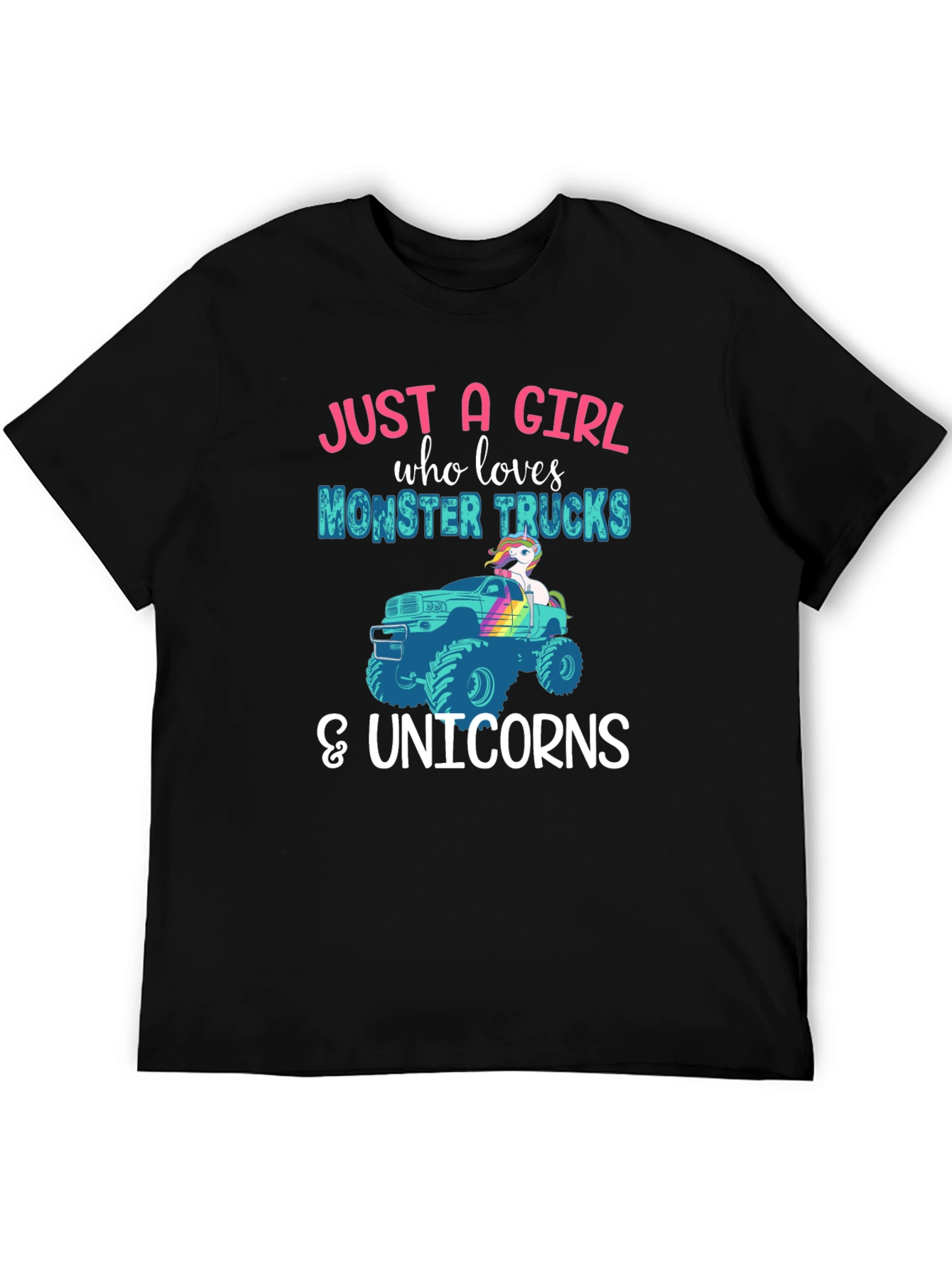 Monster Truck Unicorn Girls T-Shirt