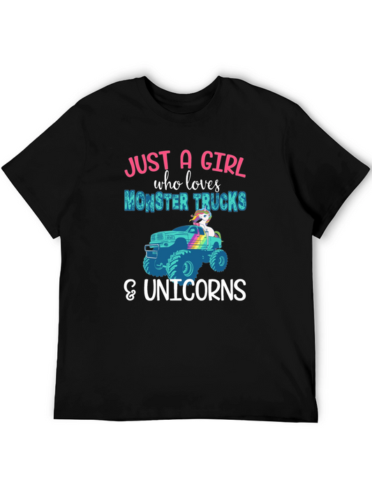 Monster Truck Unicorn Girls T-Shirt