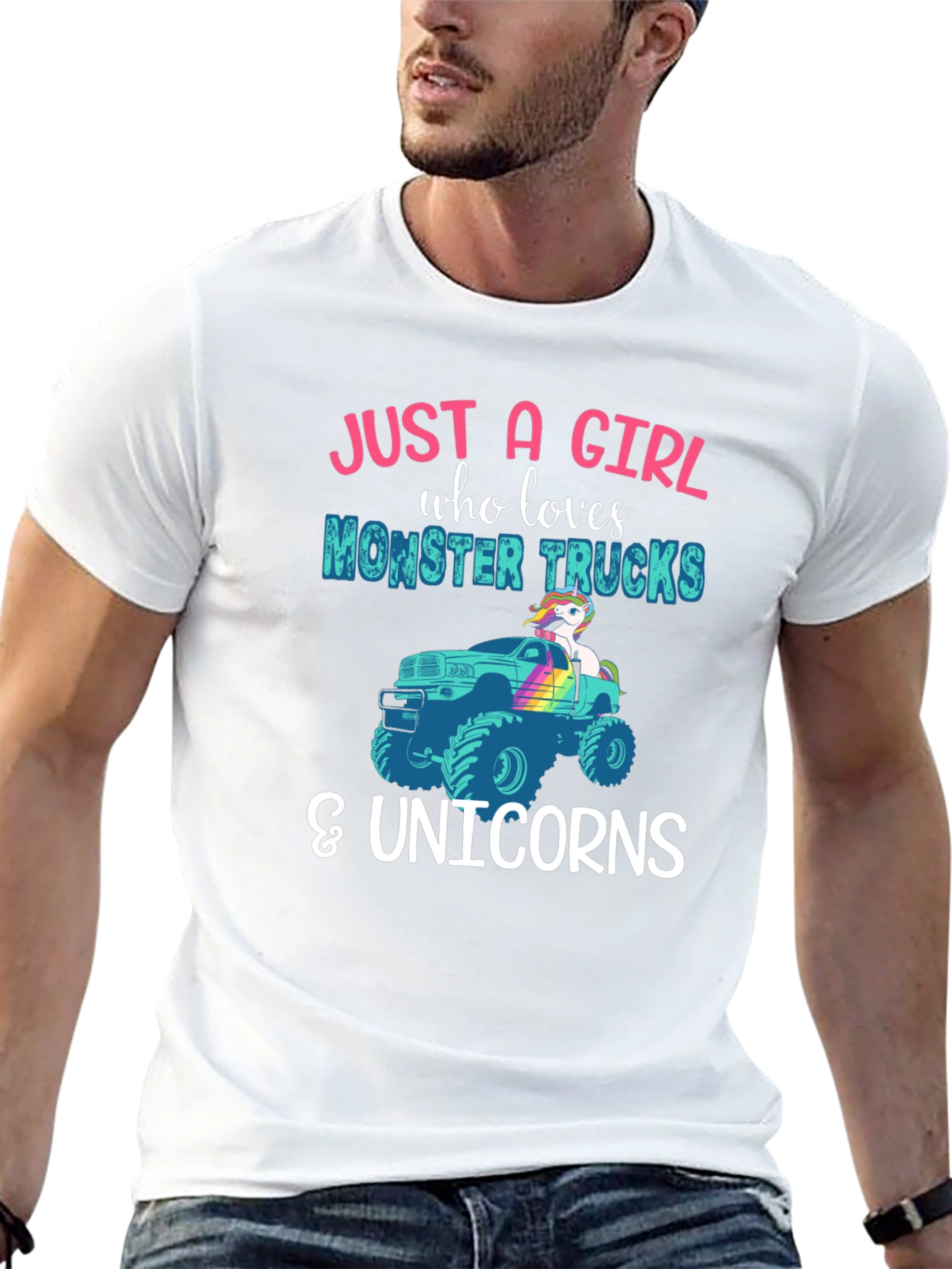 Monster Truck Unicorn Girls T-Shirt