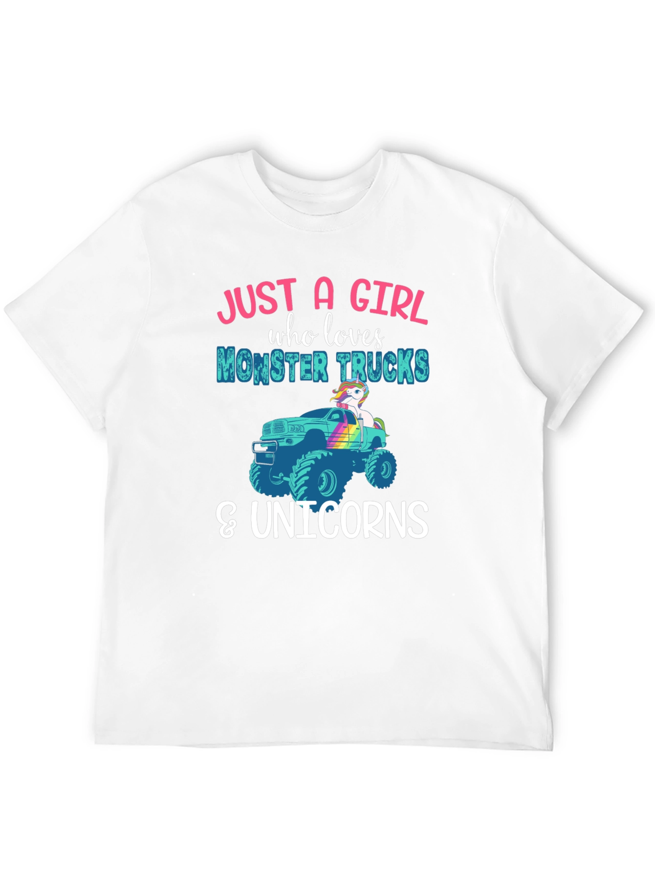 Monster Truck Unicorn Girls T-Shirt