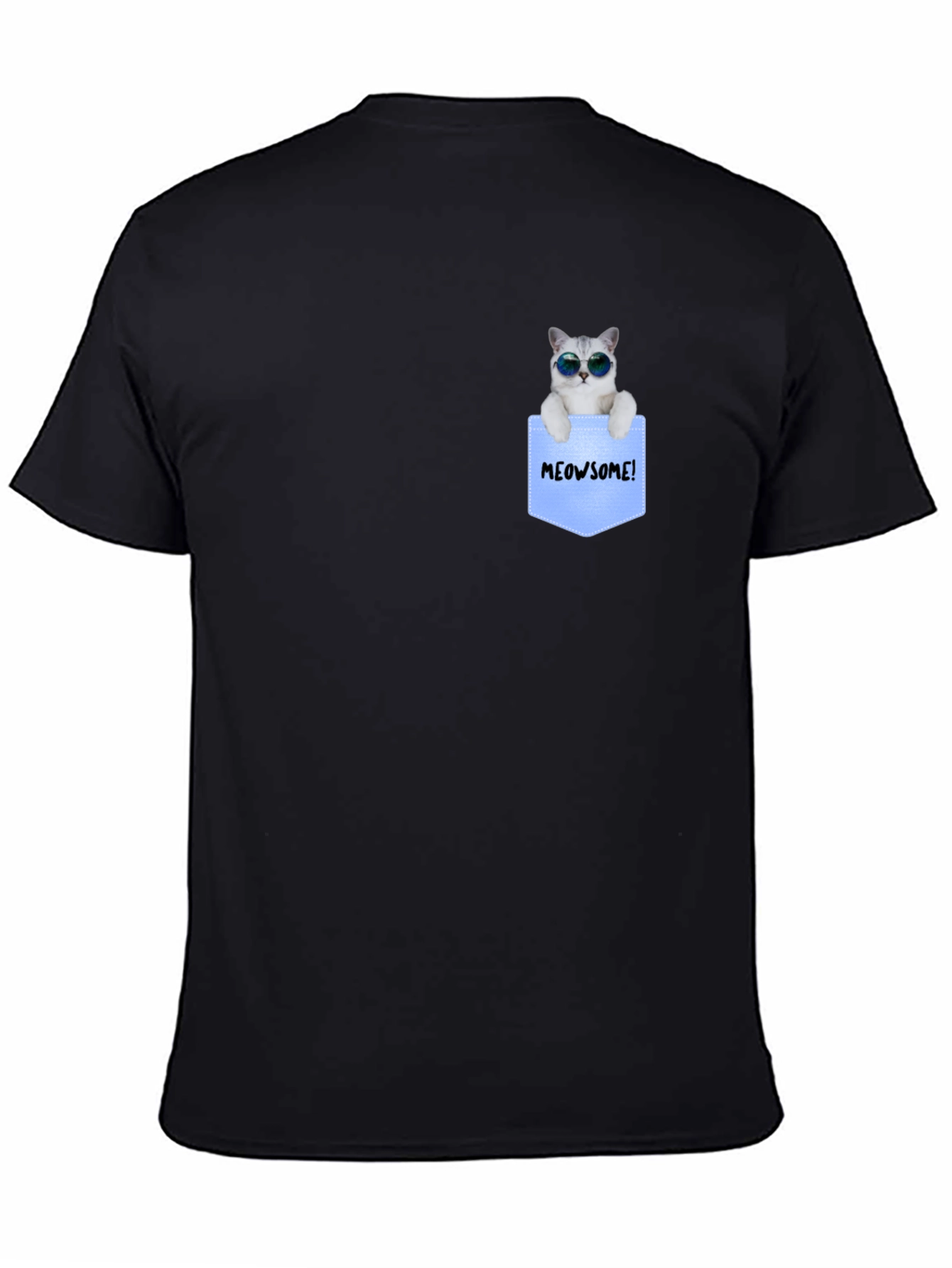 Cool Cat Pocket T-Shirt - Meowsome!