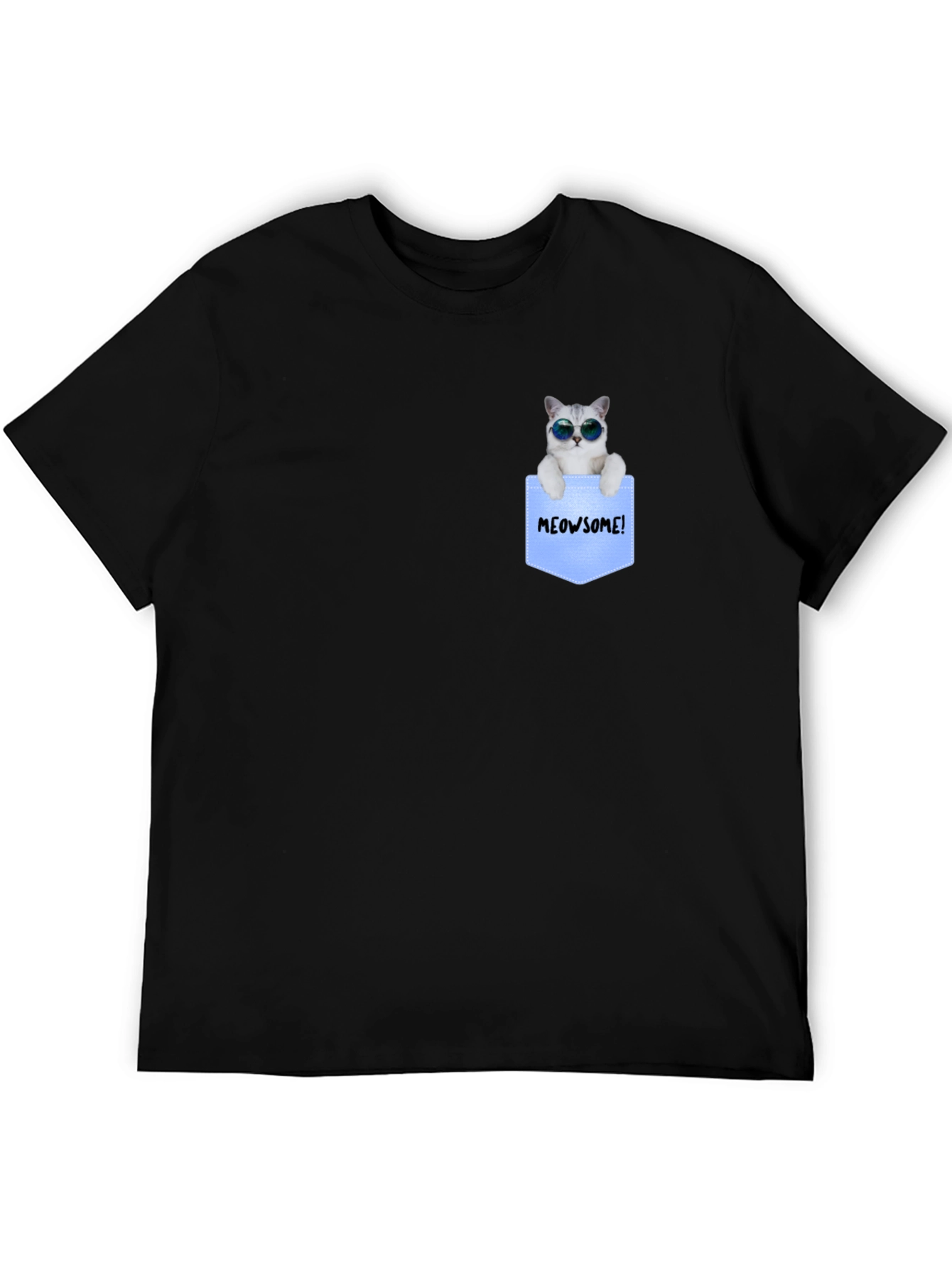 Cool Cat Pocket T-Shirt - Meowsome!
