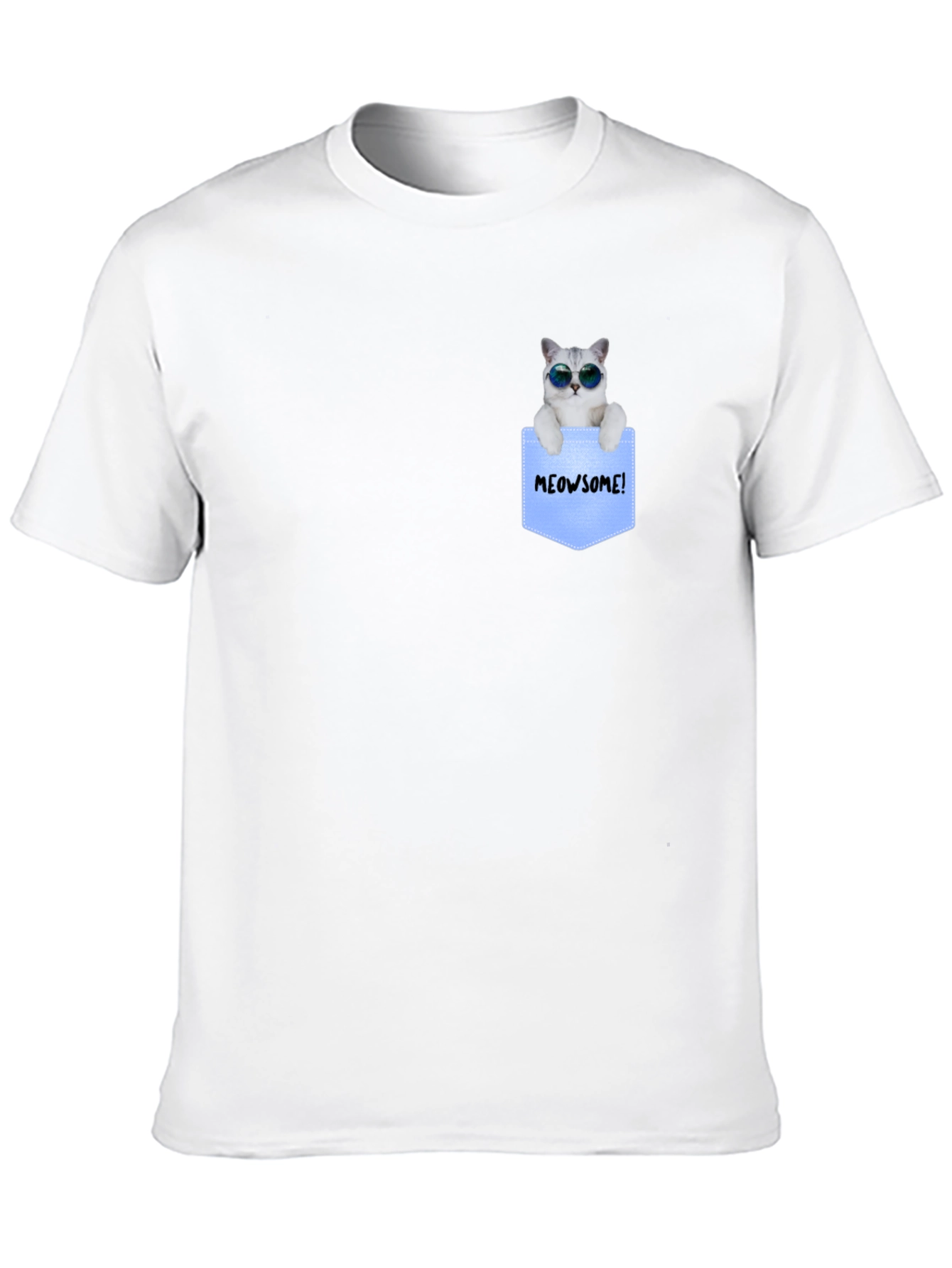 Cool Cat Pocket T-Shirt - Meowsome!