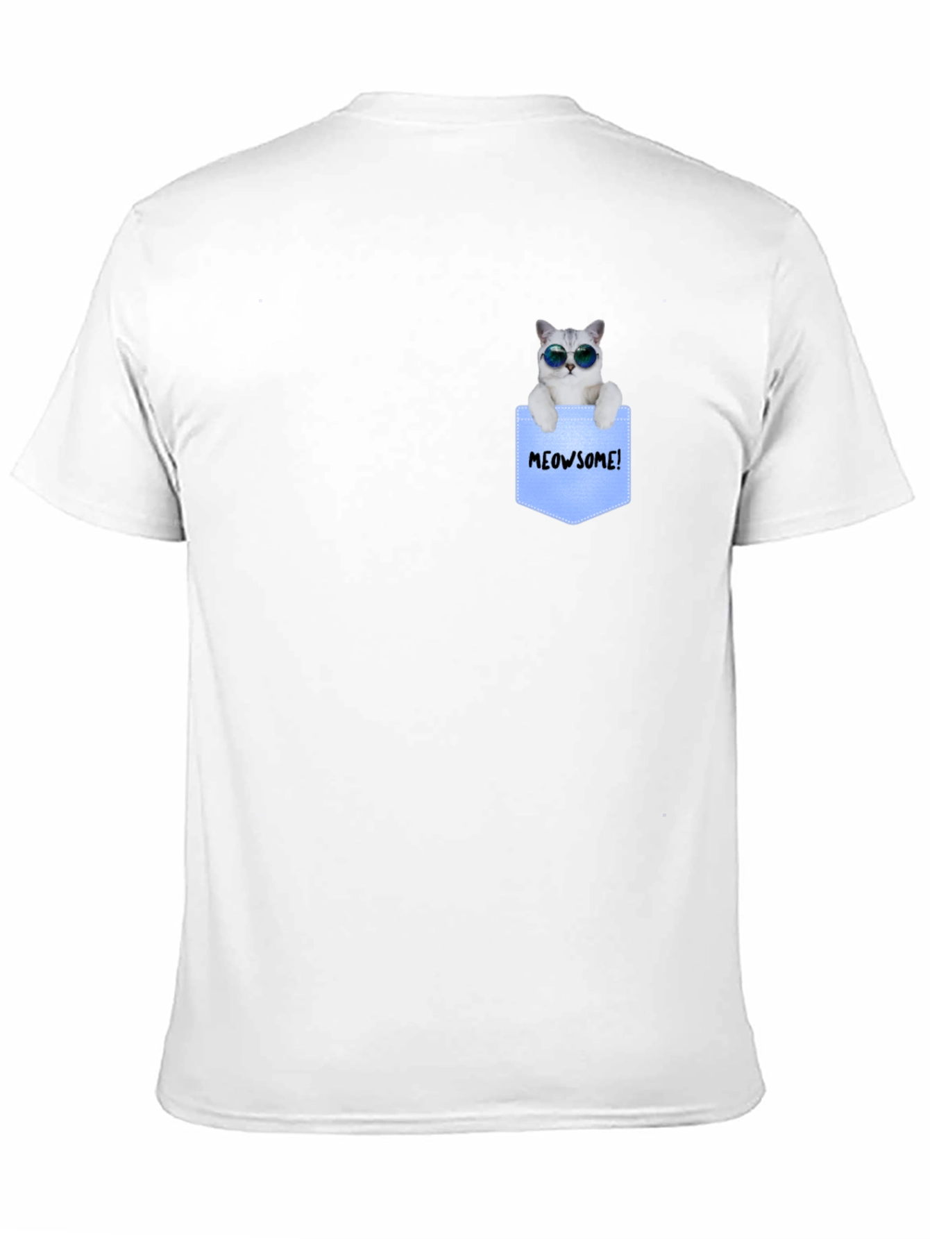 Cool Cat Pocket T-Shirt - Meowsome!