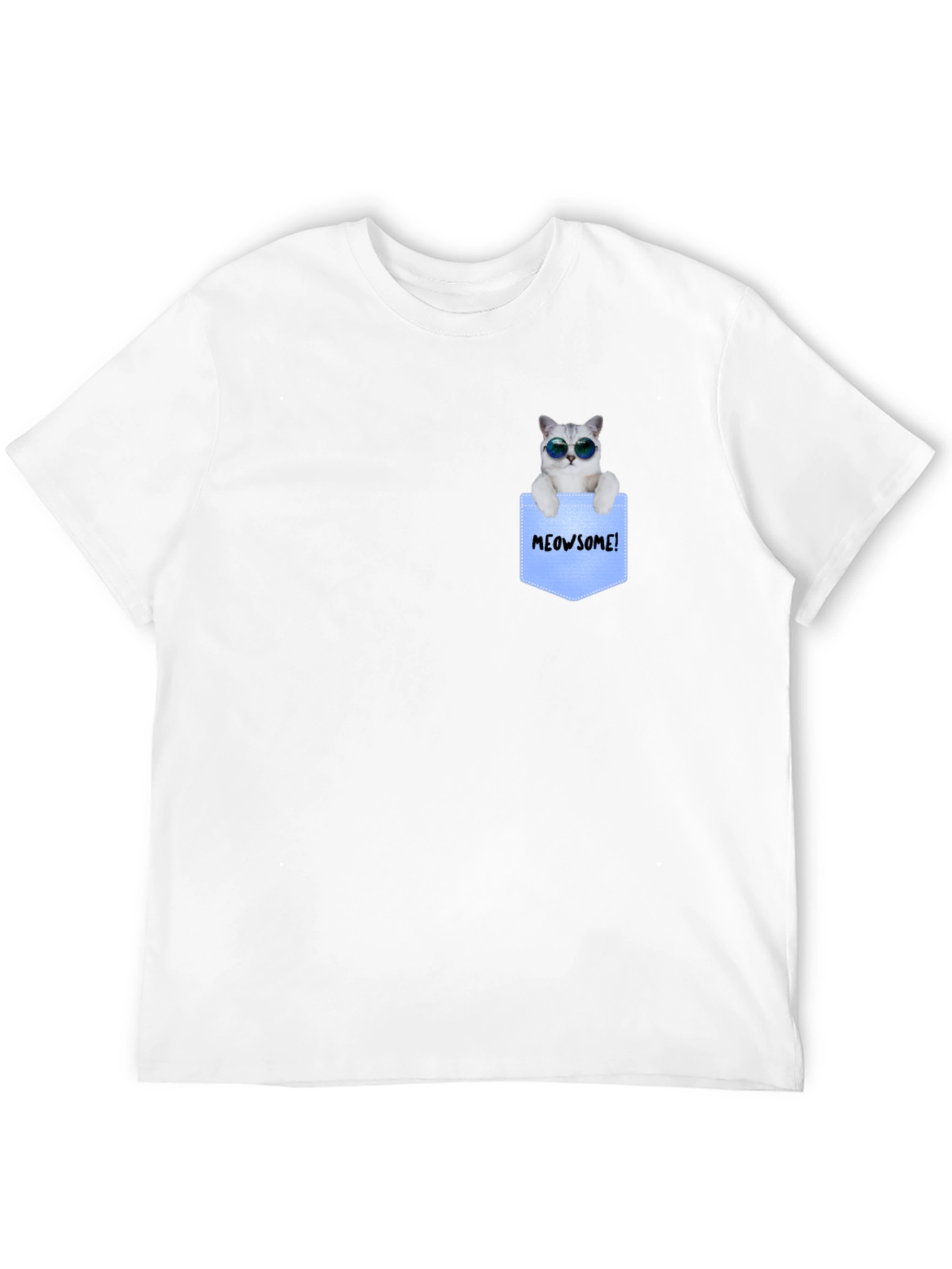 Cool Cat Pocket T-Shirt - Meowsome!