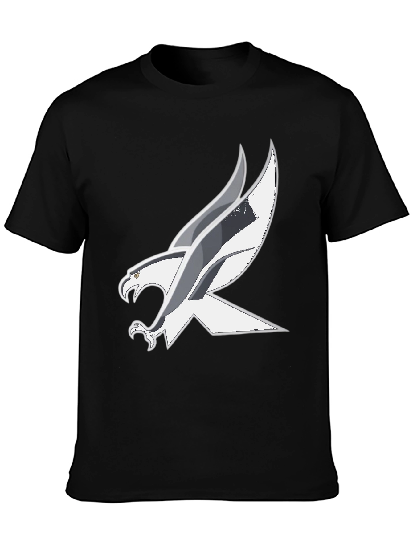 Black T-Shirt with Bold Eagle Graphic