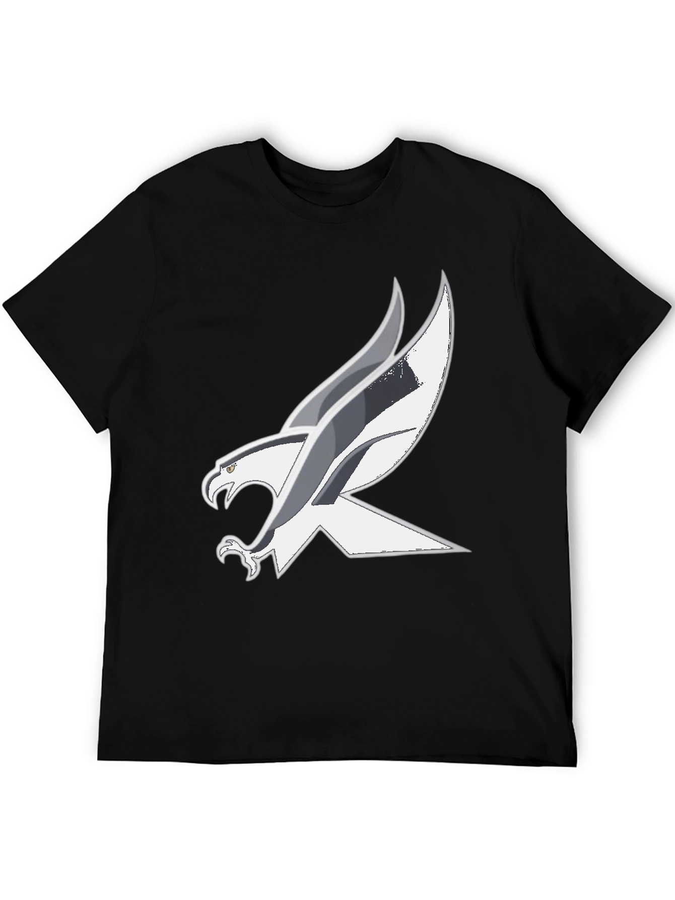 Black T-Shirt with Bold Eagle Graphic