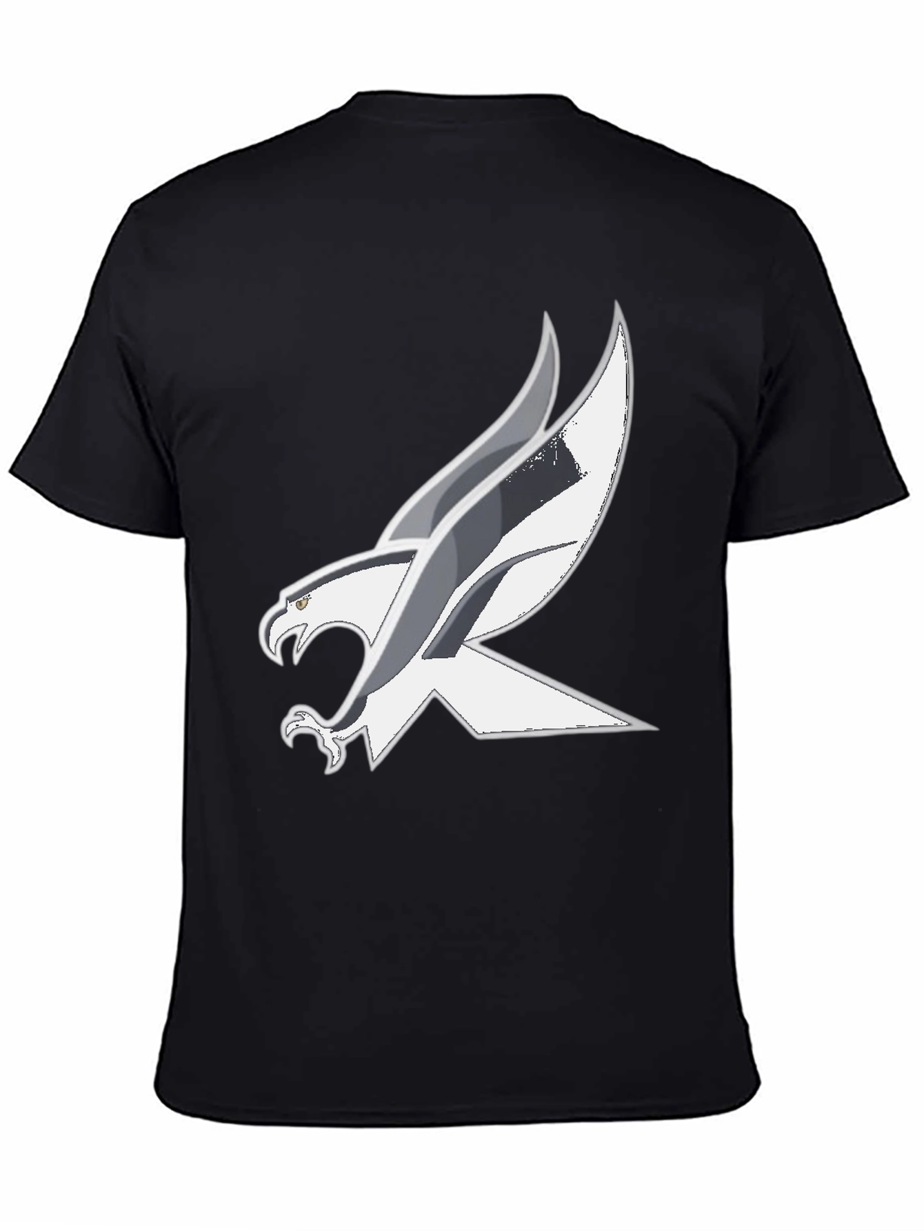 Black T-Shirt with Bold Eagle Graphic