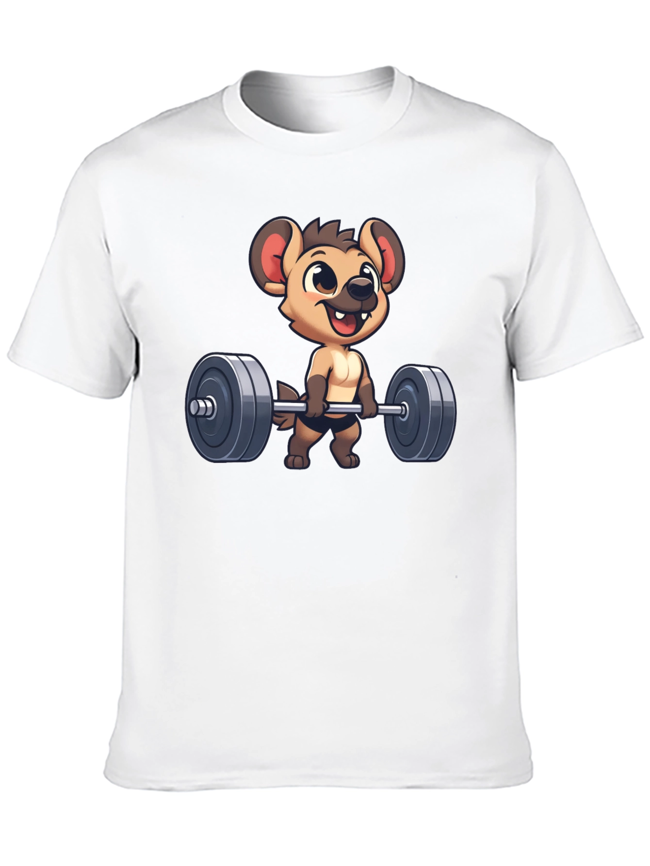 Hyena Lifting Weights Black T-Shirt