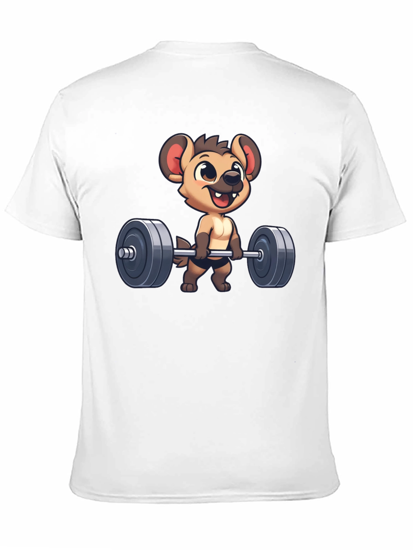 Hyena Lifting Weights Black T-Shirt