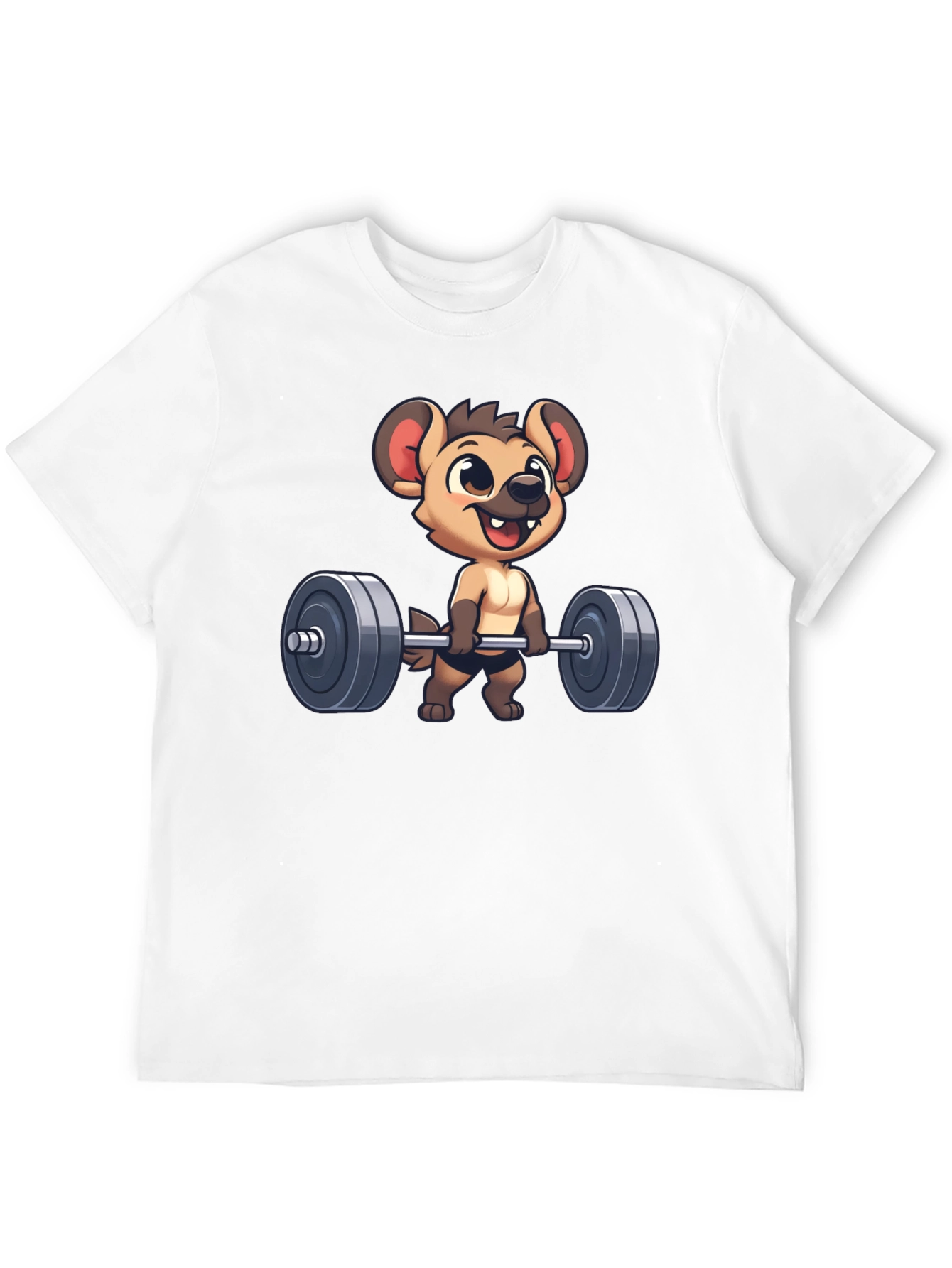 Hyena Lifting Weights Black T-Shirt