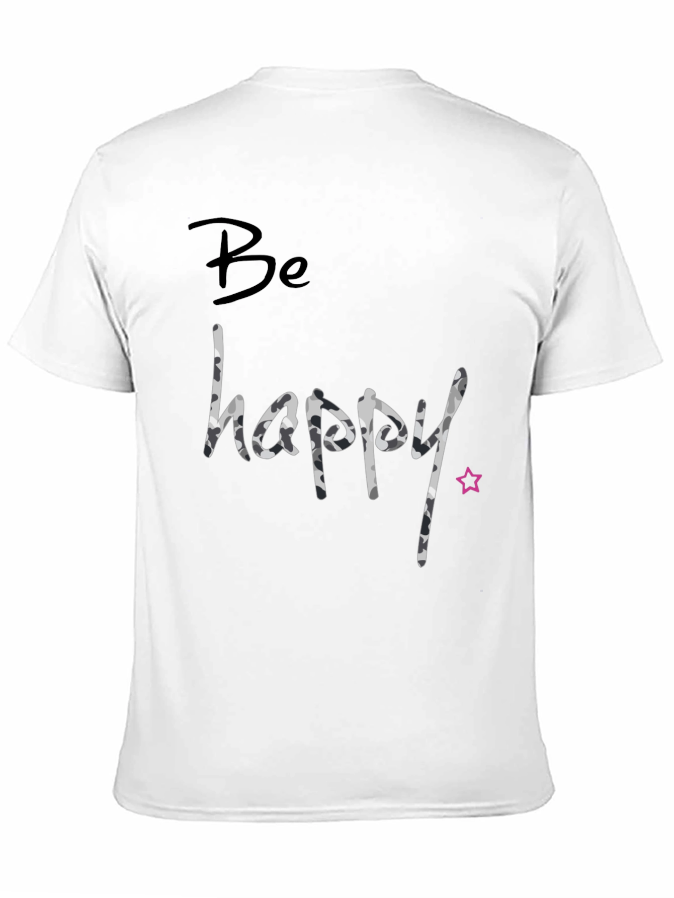 Be Happy Camo Tee - Stylish Graphic T-Shirt