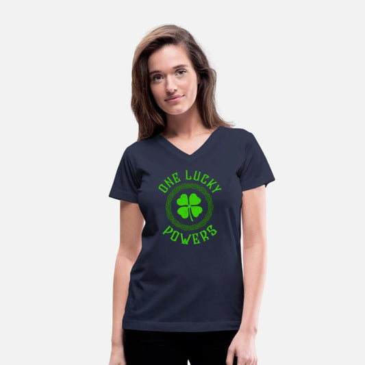One Lucky Powers Irish Family Four Leaf Clover