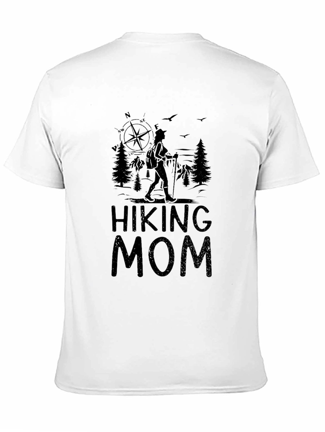 Hiking Mom Black Graphic T-Shirt