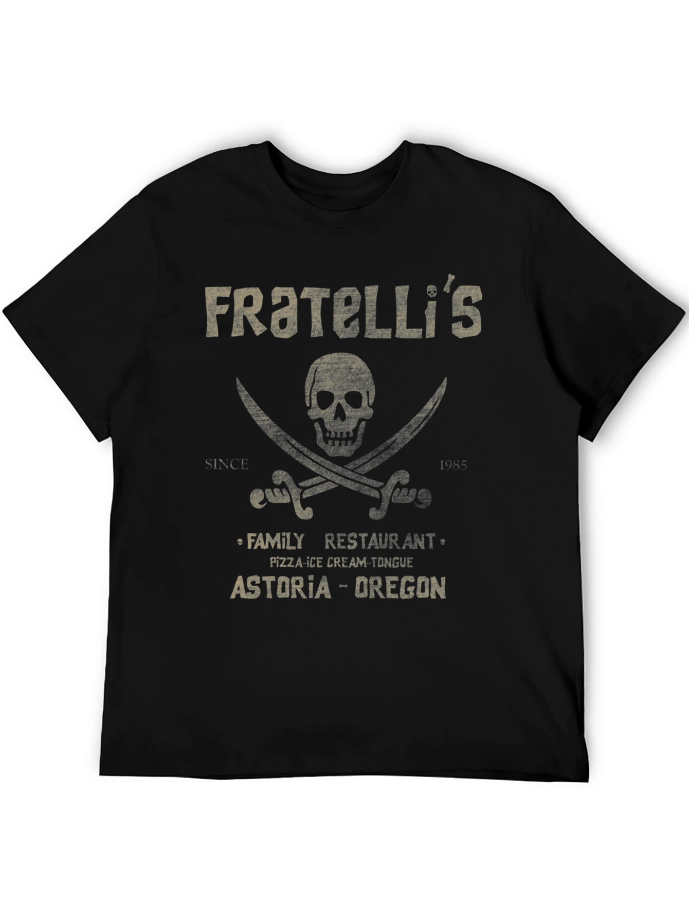 Fratellis Astoria Oregon Pirate Skull T-Shirt