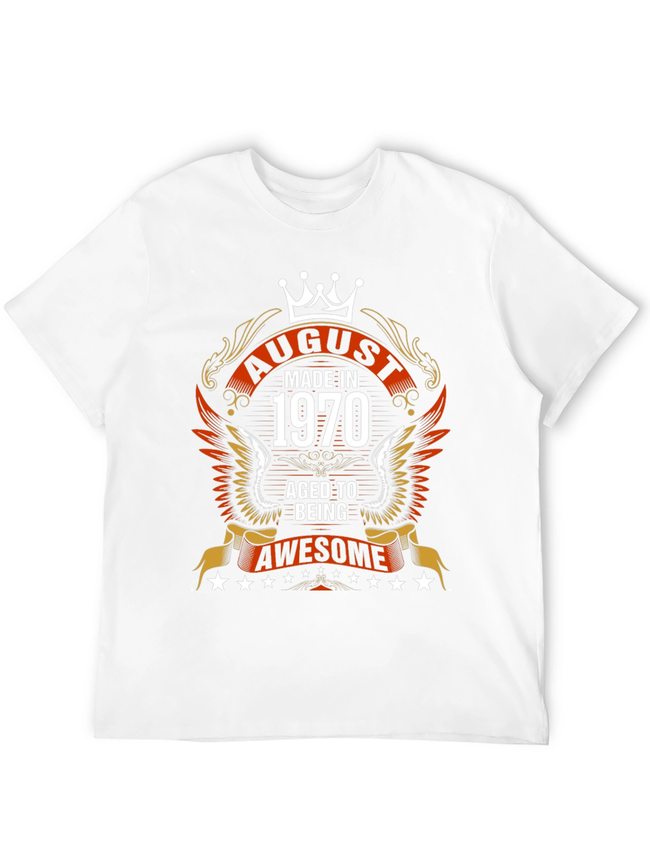 August 1970 Birthday T-Shirt - Aged to Awesome