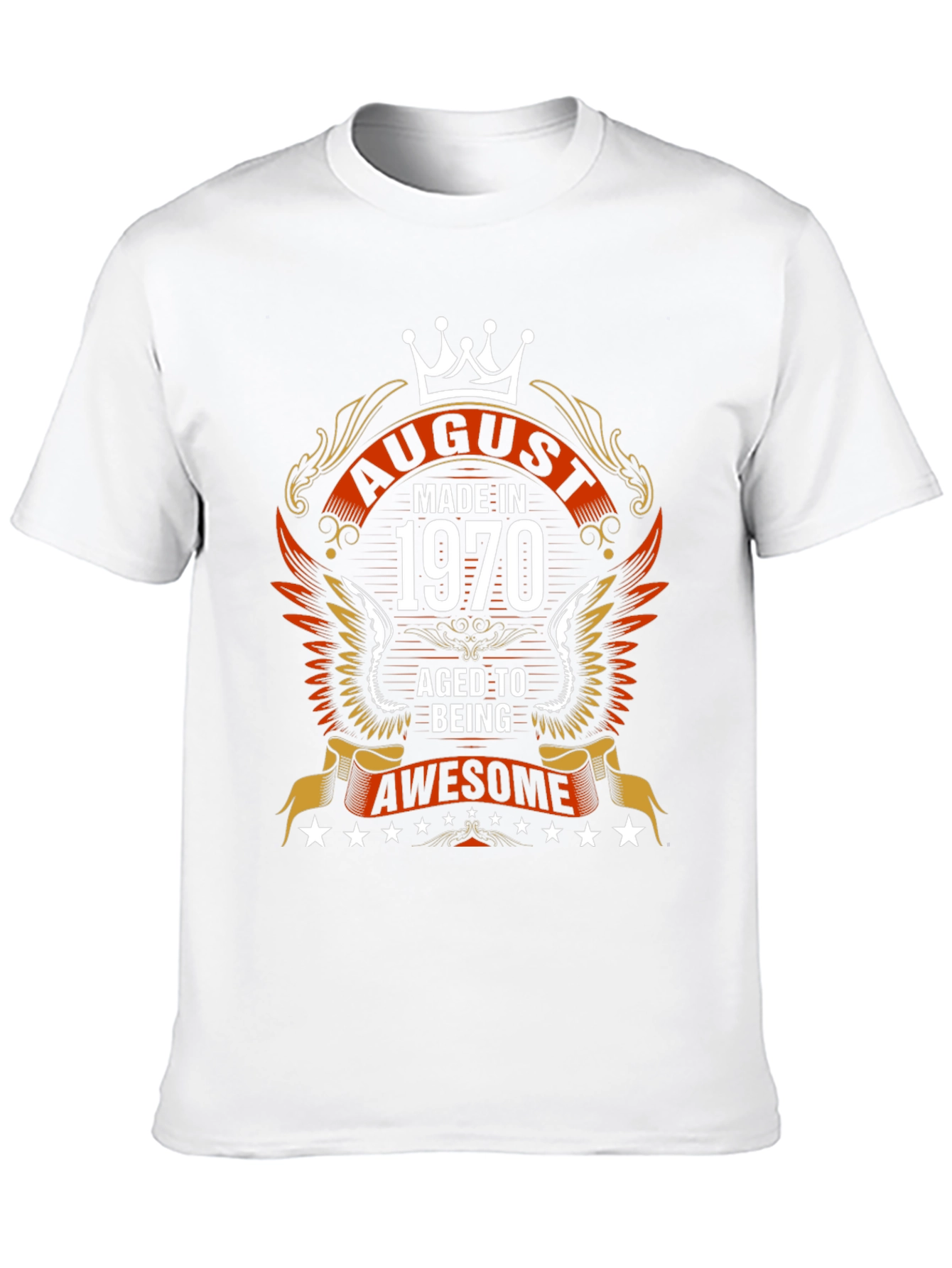 August 1970 Birthday T-Shirt - Aged to Awesome
