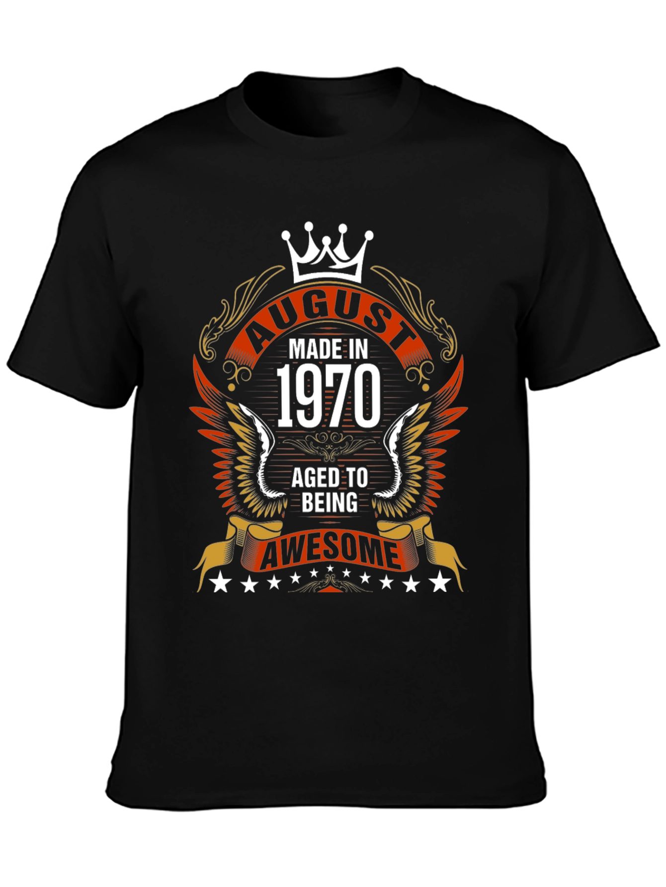 August 1970 Birthday T-Shirt - Aged to Awesome