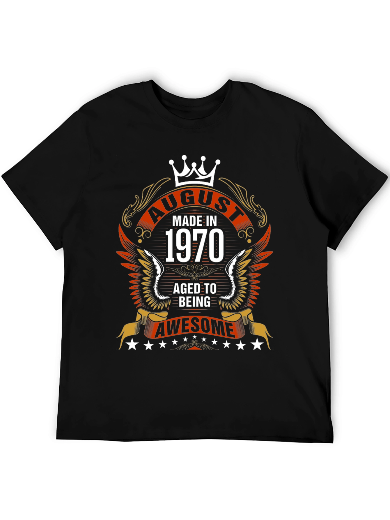 August 1970 Birthday T-Shirt - Aged to Awesome