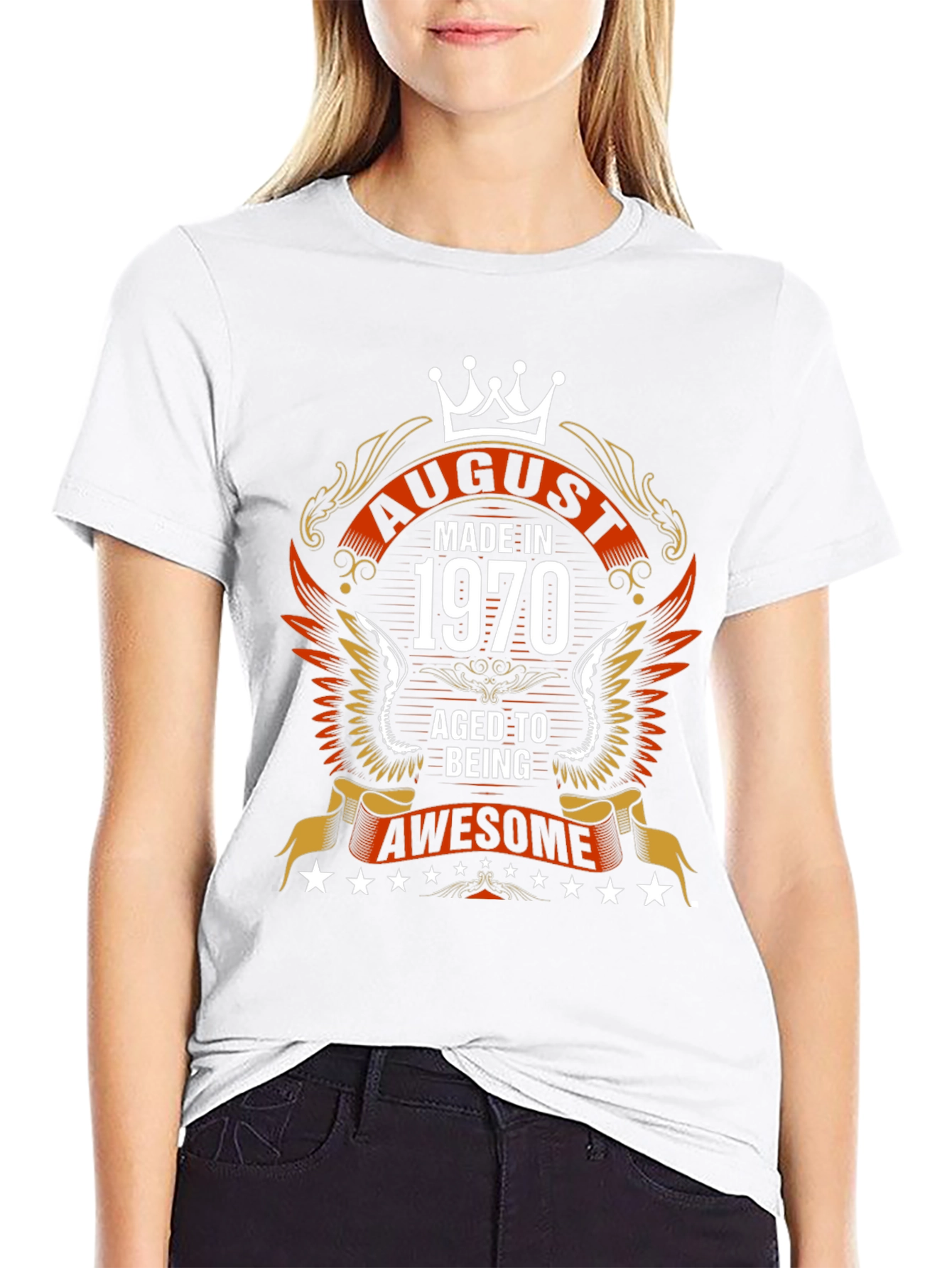 August 1970 Birthday T-Shirt - Aged to Awesome