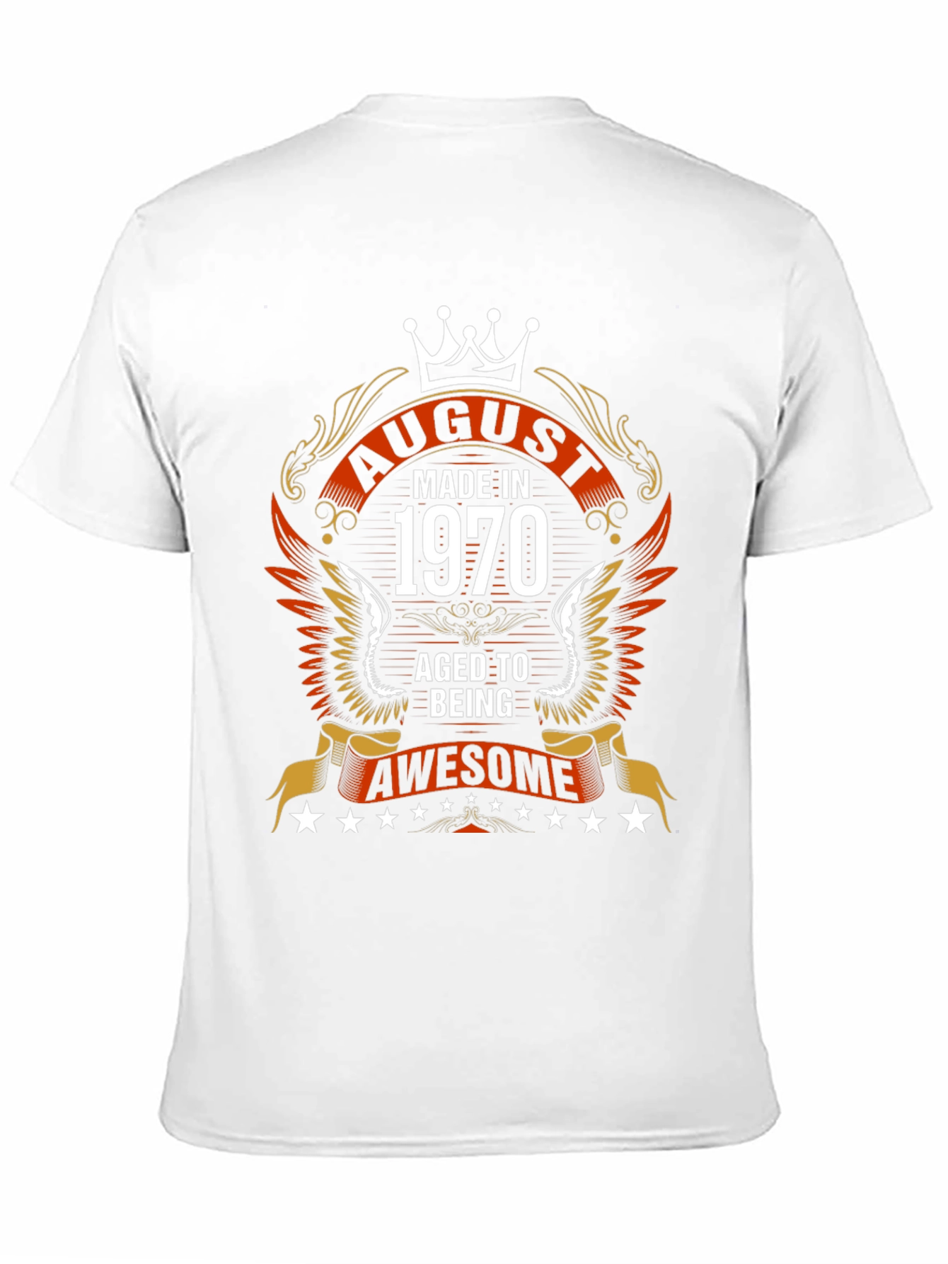August 1970 Birthday T-Shirt - Aged to Awesome