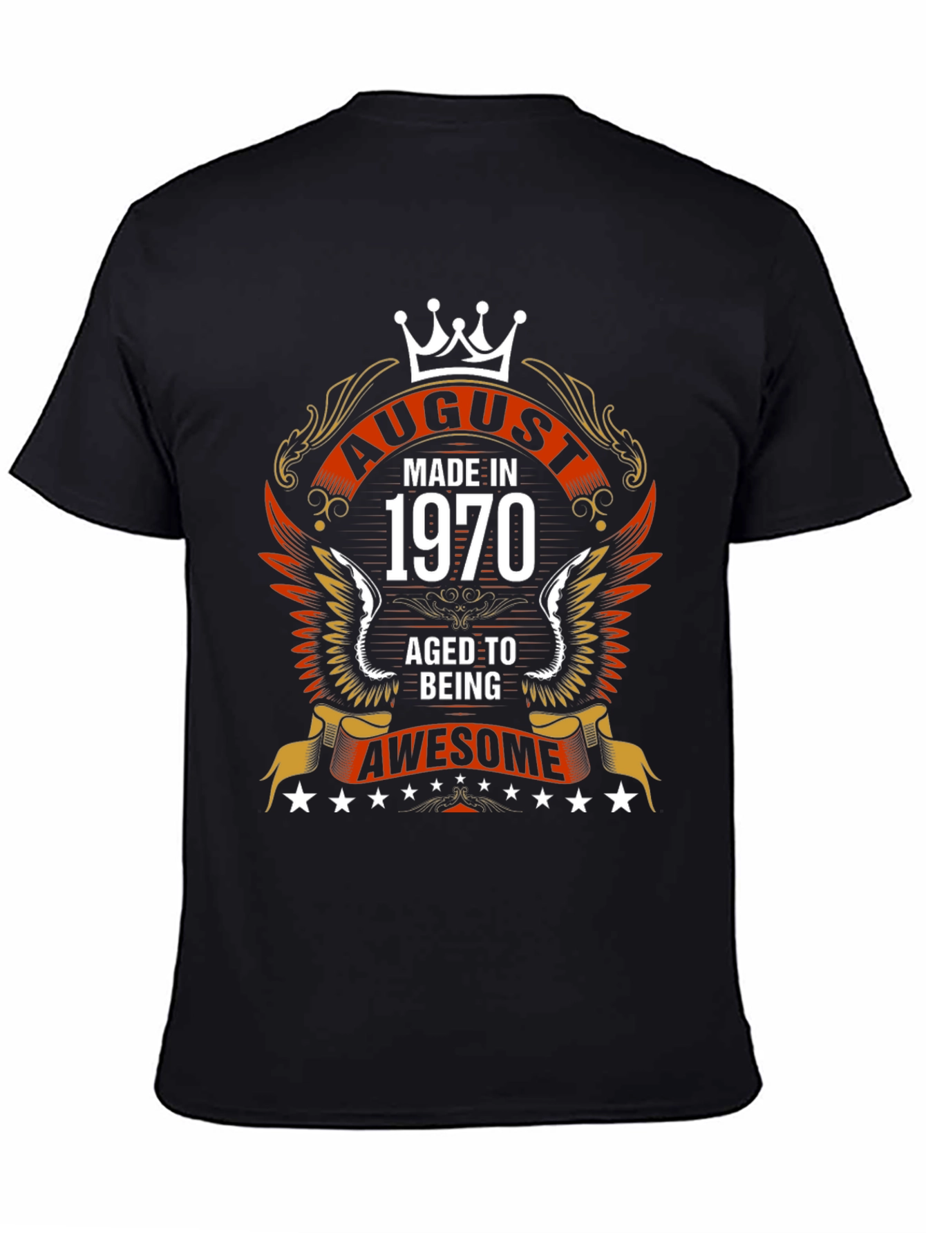 August 1970 Birthday T-Shirt - Aged to Awesome