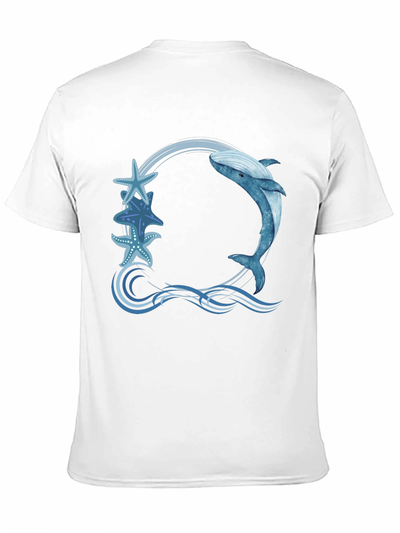Whale and Starfish Graphic Tee