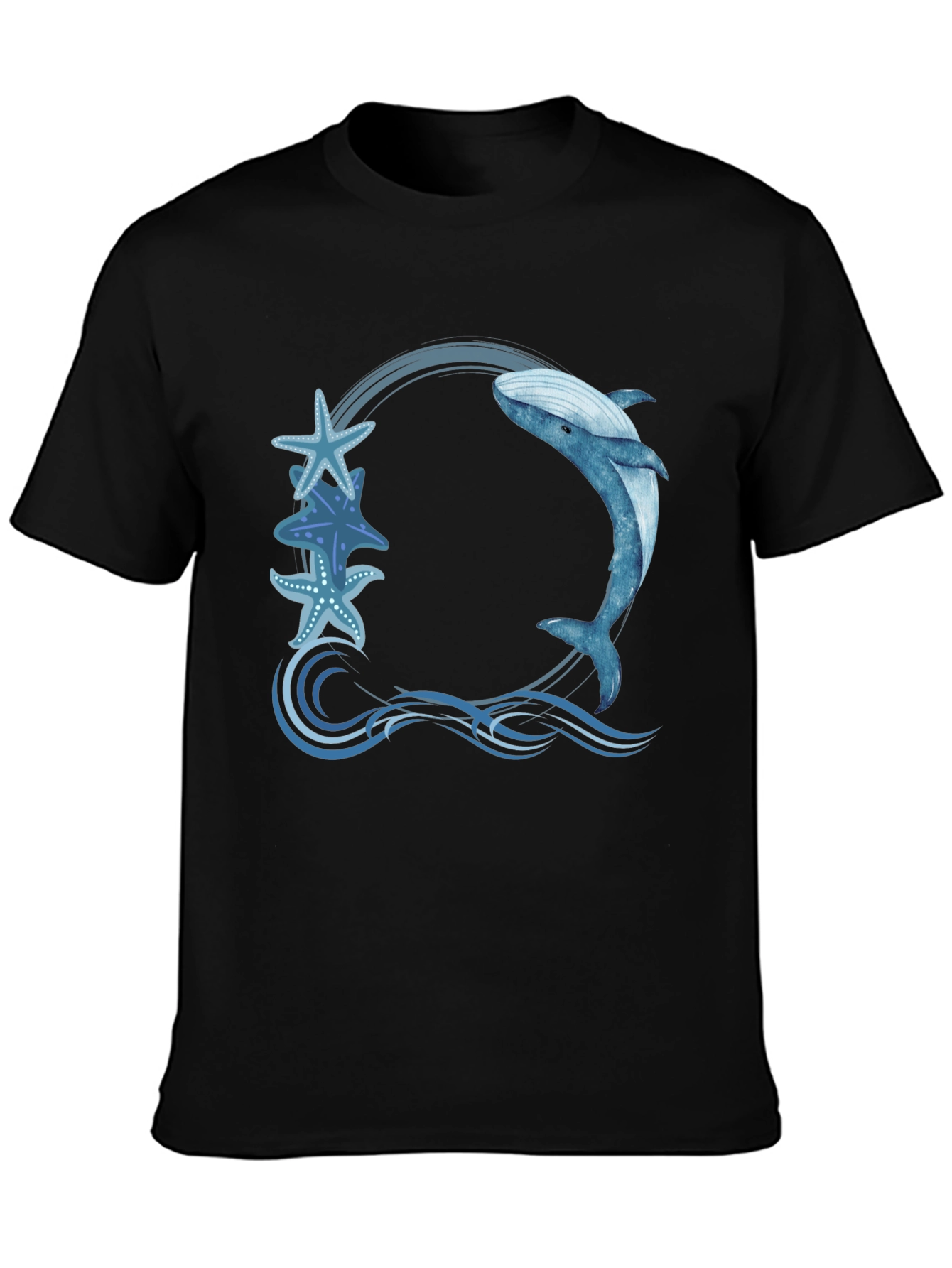 Whale and Starfish Graphic Tee