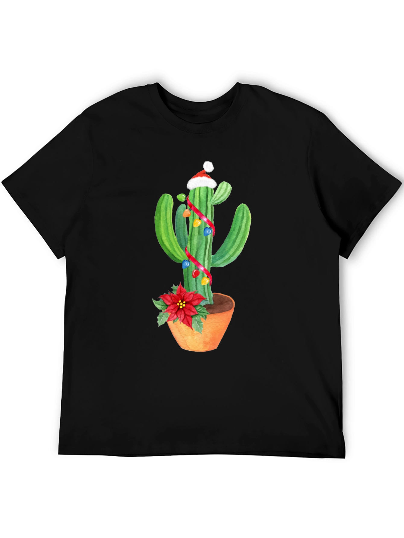 Festive Cactus T-Shirt - Holiday Cheer
