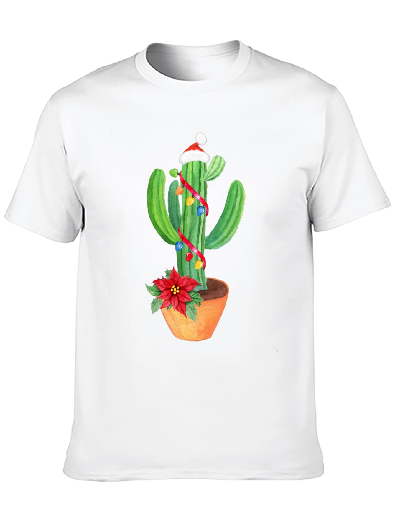 Festive Cactus T-Shirt - Holiday Cheer