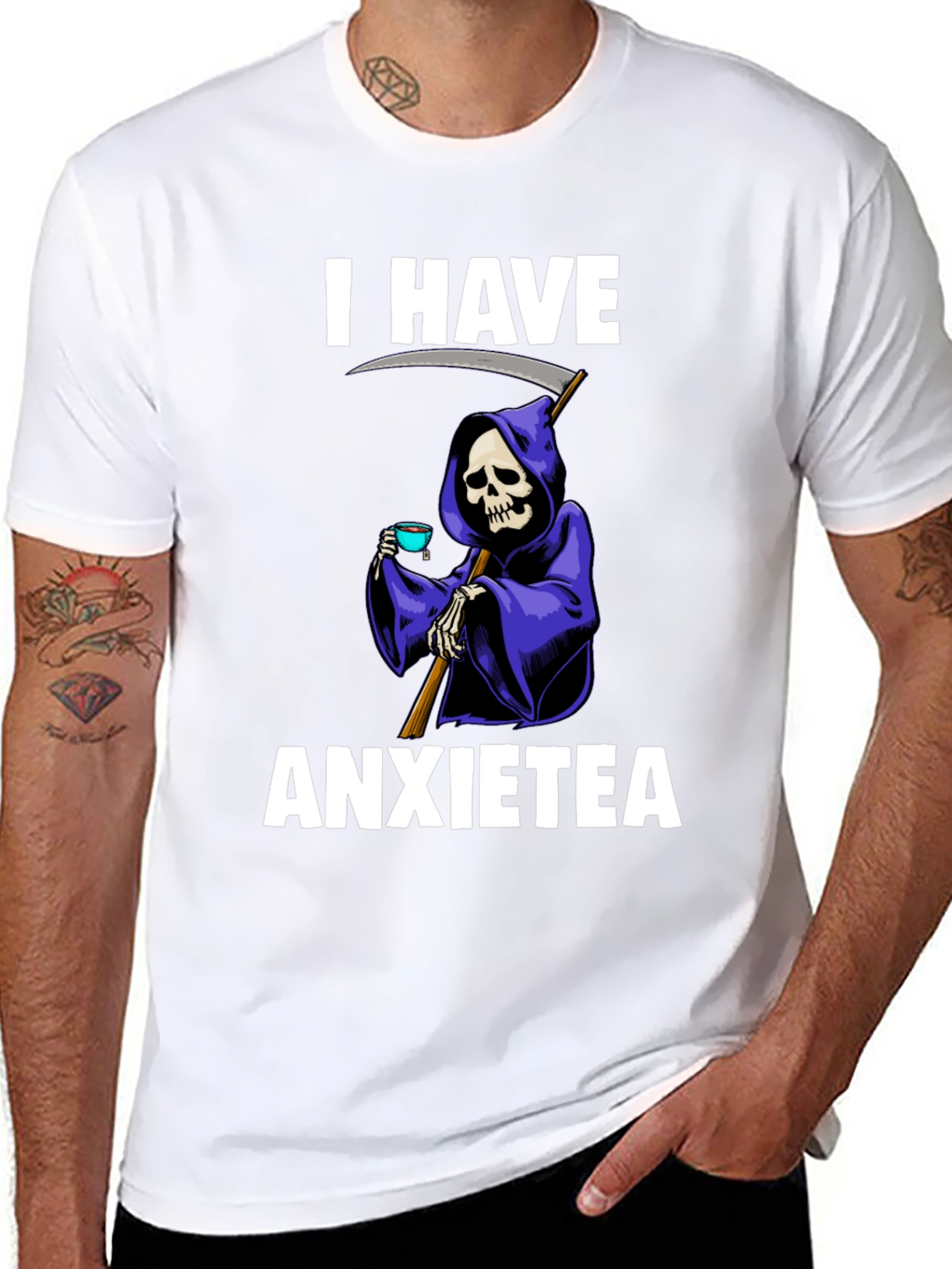 I Have Anxietea Funny Grim Reaper T-Shirt