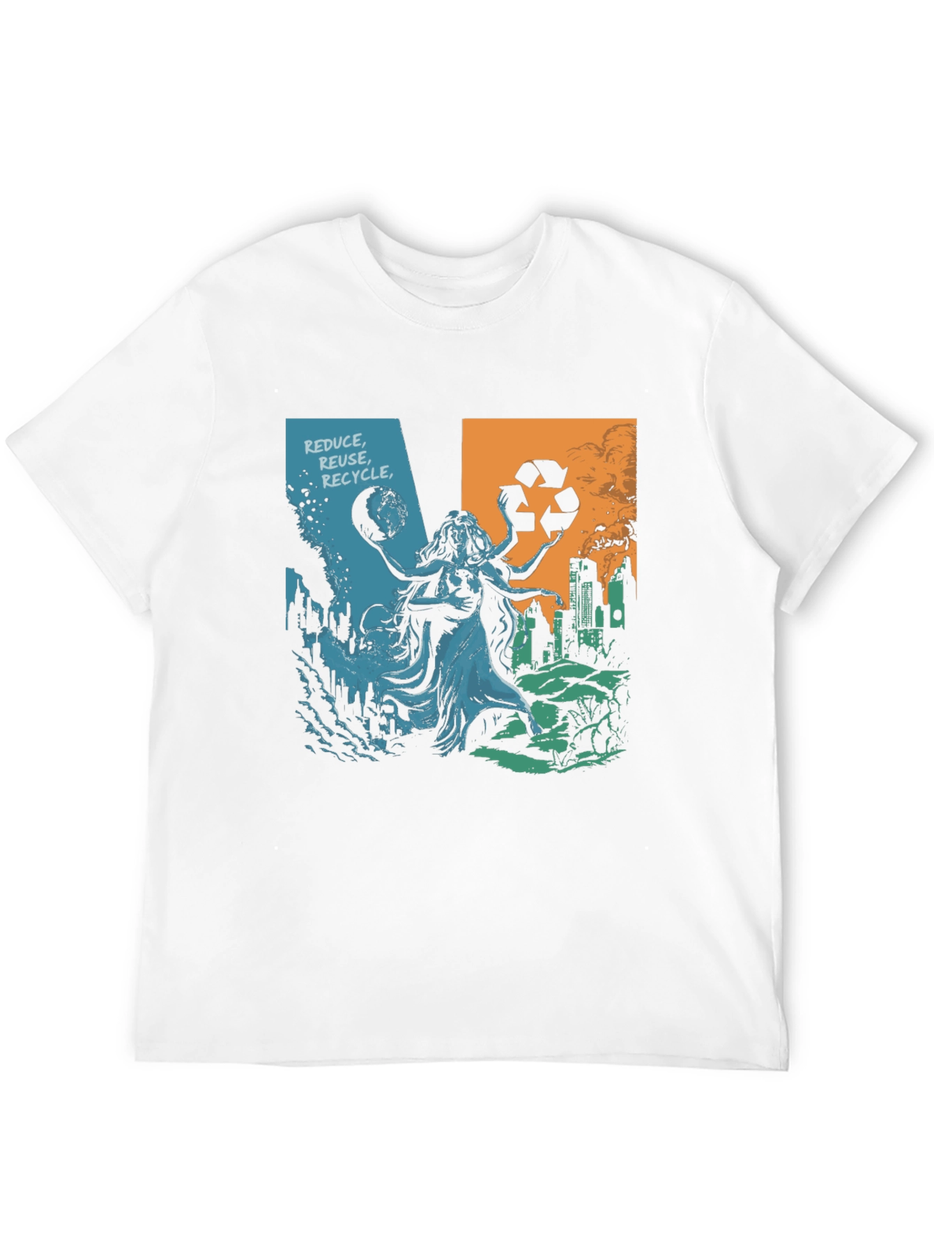 Eco Goddess Graphic T-Shirt - Reduce Reuse Recycle