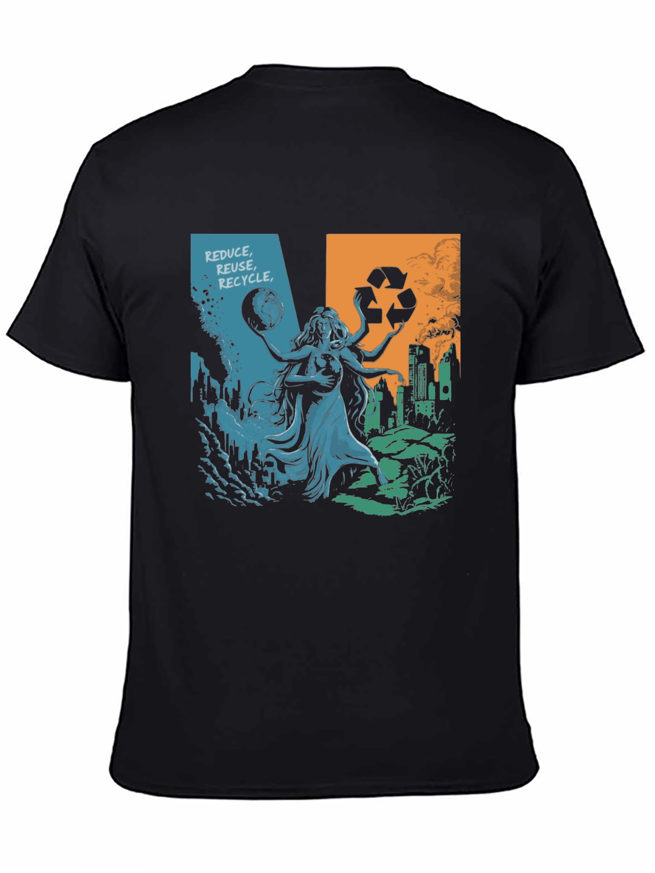 Eco Goddess Graphic T-Shirt - Reduce Reuse Recycle