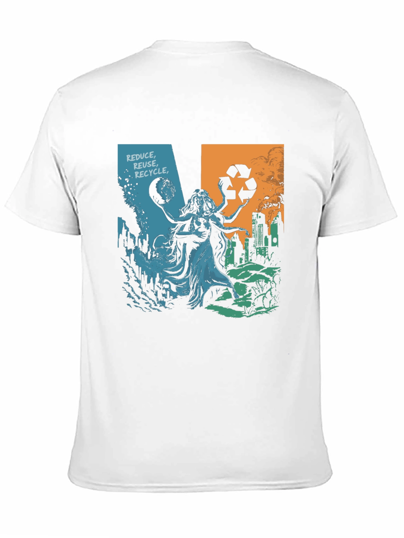 Eco Goddess Graphic T-Shirt - Reduce Reuse Recycle
