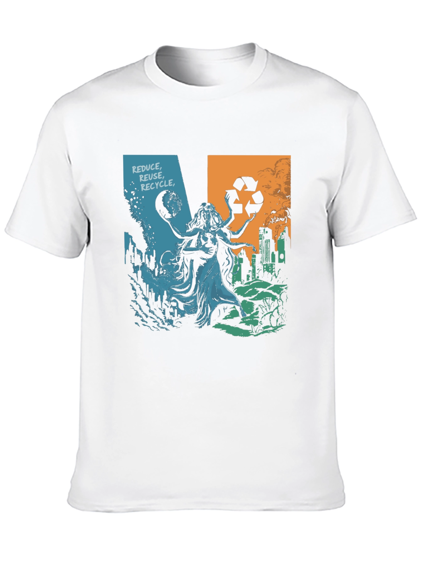 Eco Goddess Graphic T-Shirt - Reduce Reuse Recycle