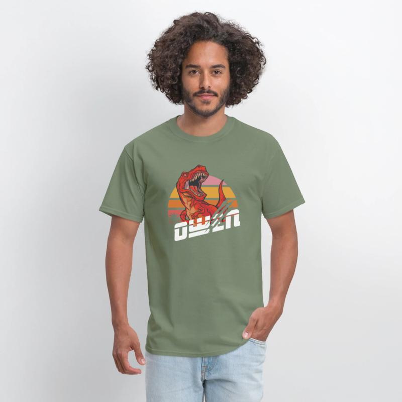 OWEN - Lovely boy name with T-REX dino