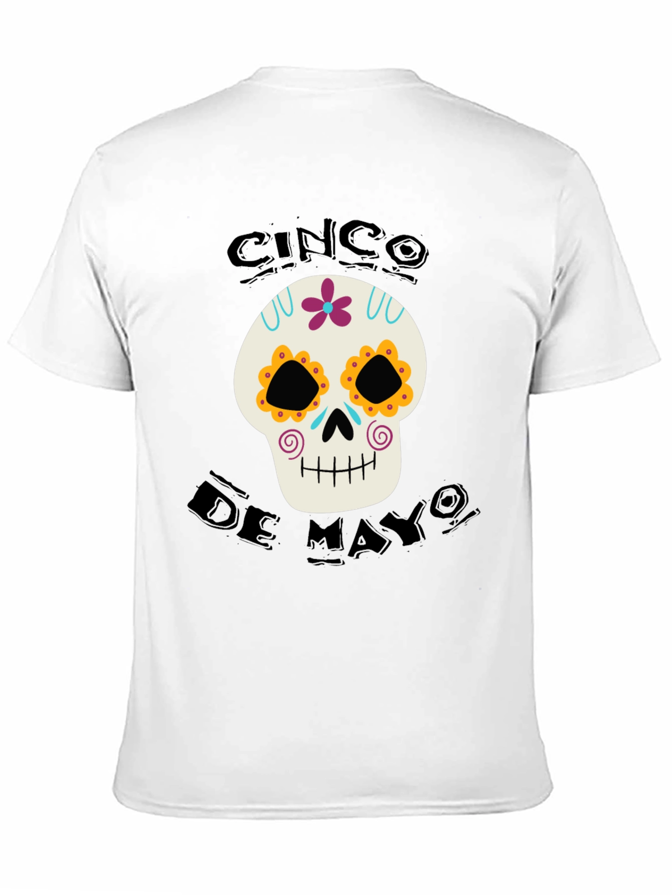 Cinco De Mayo Skull Graphic T-Shirt