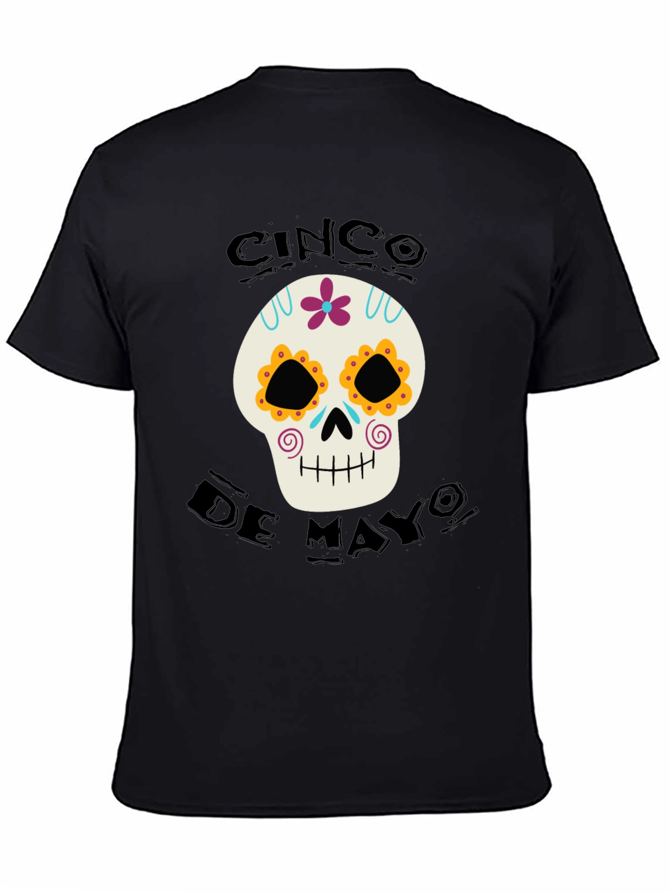 Cinco De Mayo Skull Graphic T-Shirt