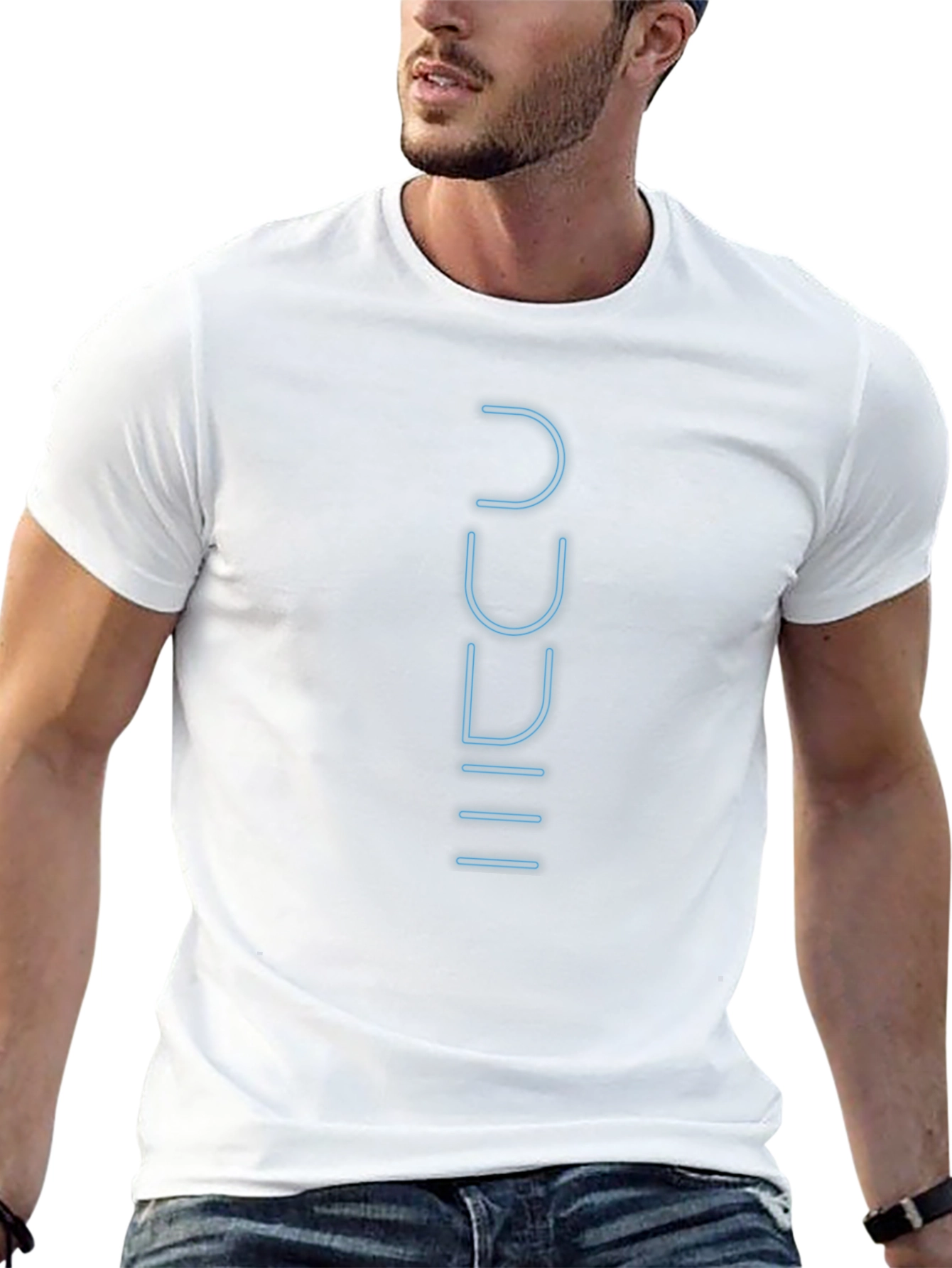 Minimalist Graphic Tee - Cool Neon Design
