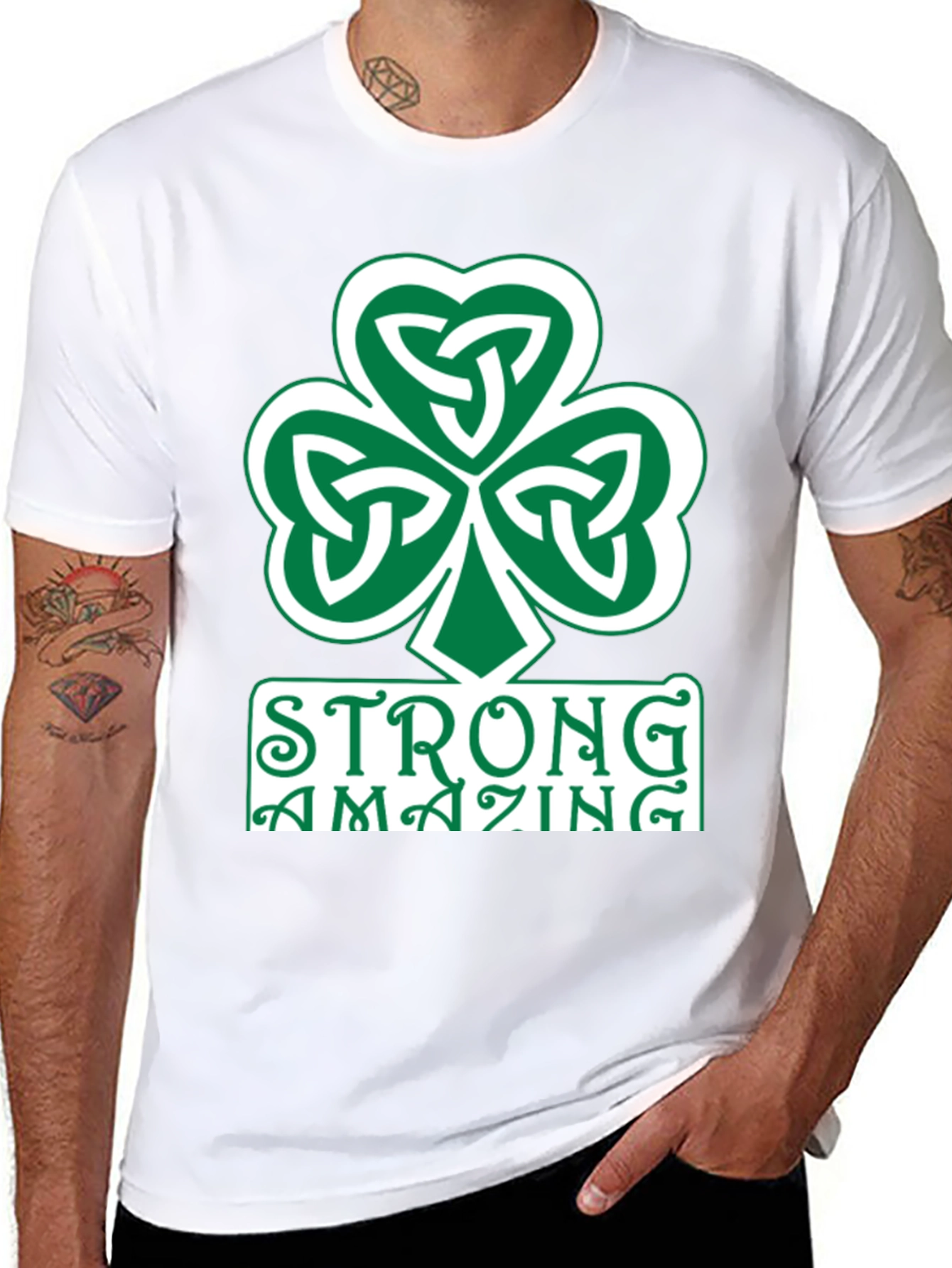 Strong Amazing Shamrock T-Shirt - St. Patricks Day