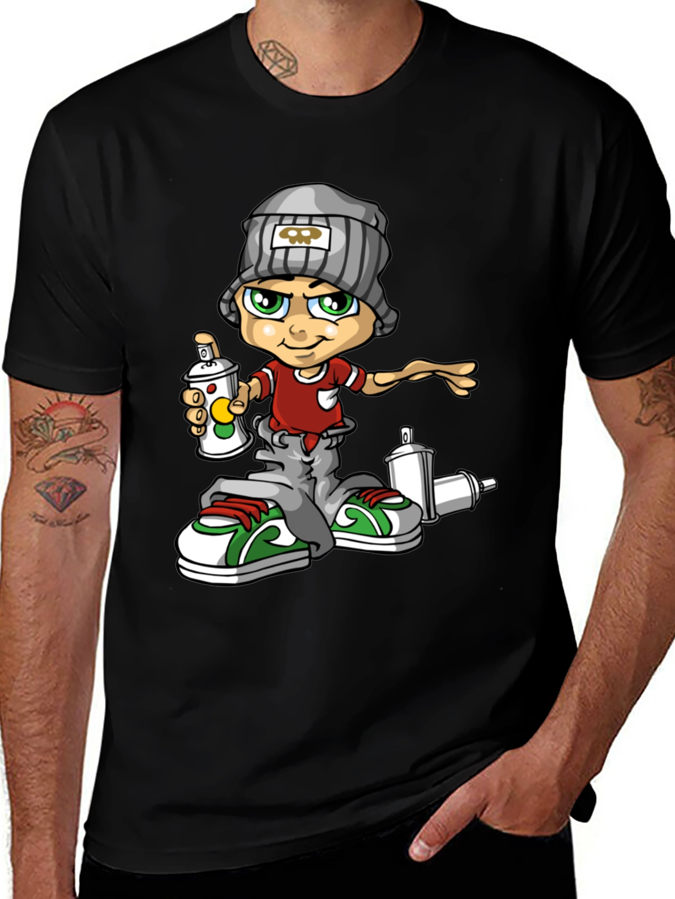 Graffiti Artist Graphic Tee - Cool Urban Style