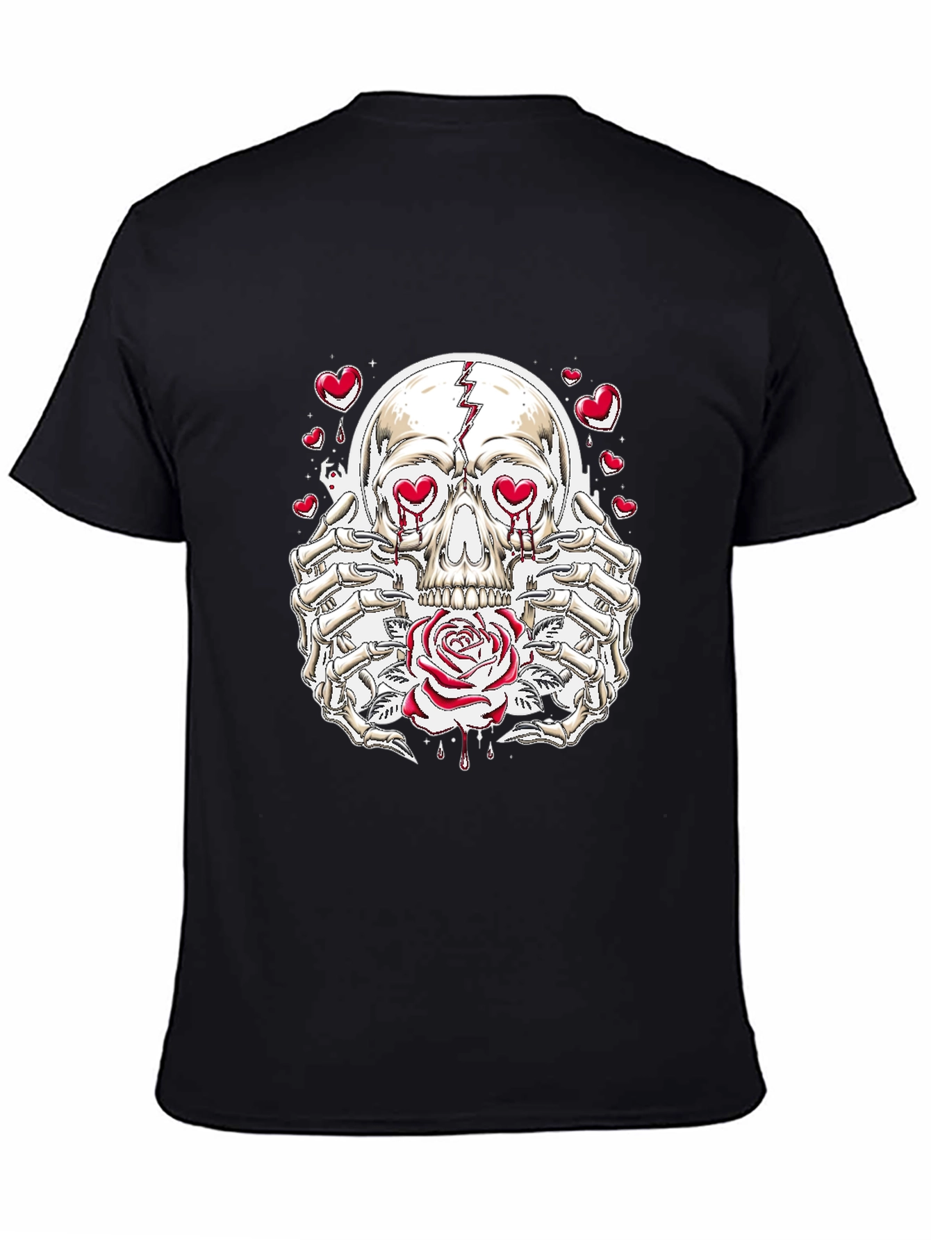 Skull and Rose Graphic Tee - Love Hurts T-Shirt