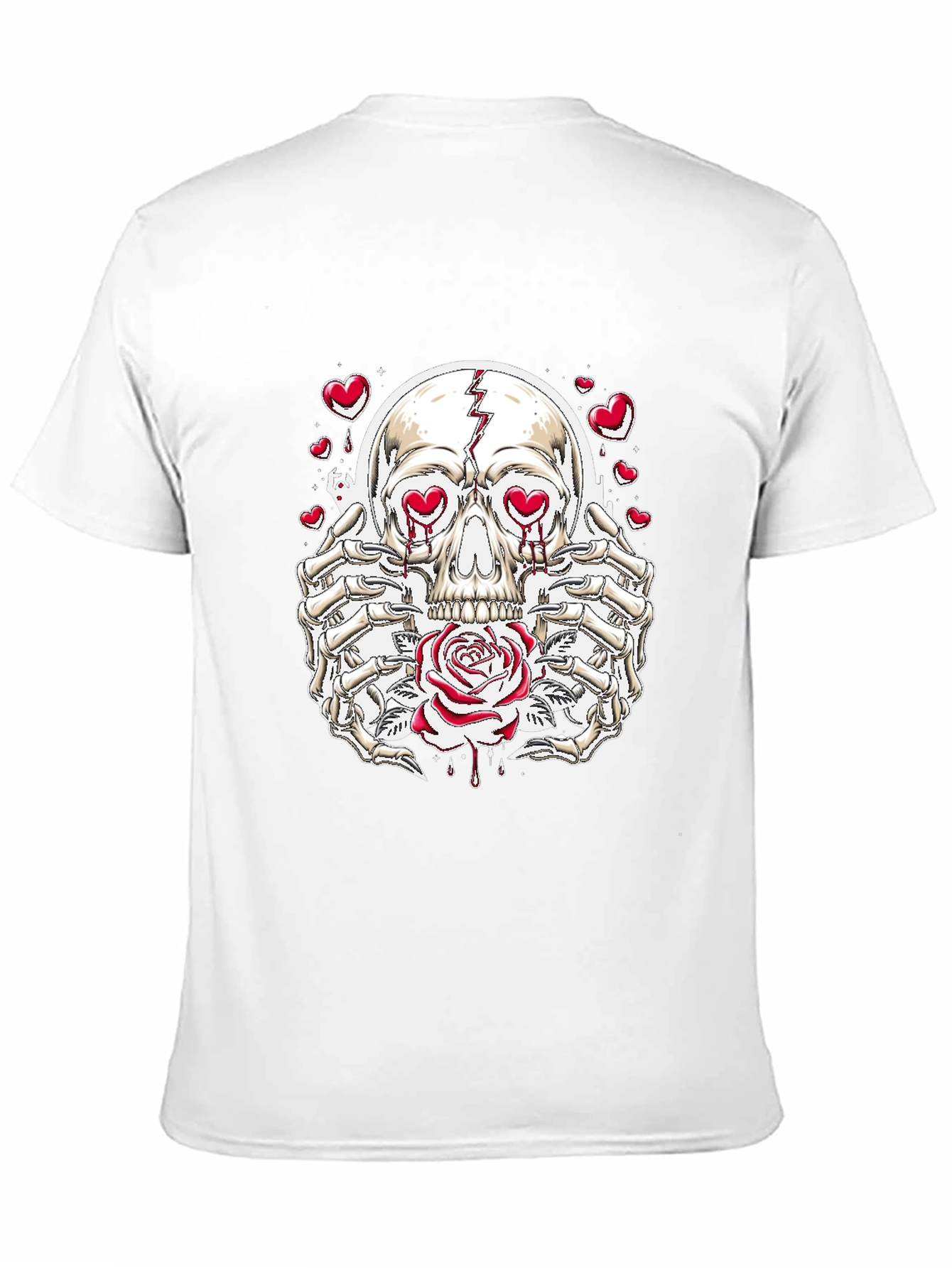 Skull and Rose Graphic Tee - Love Hurts T-Shirt