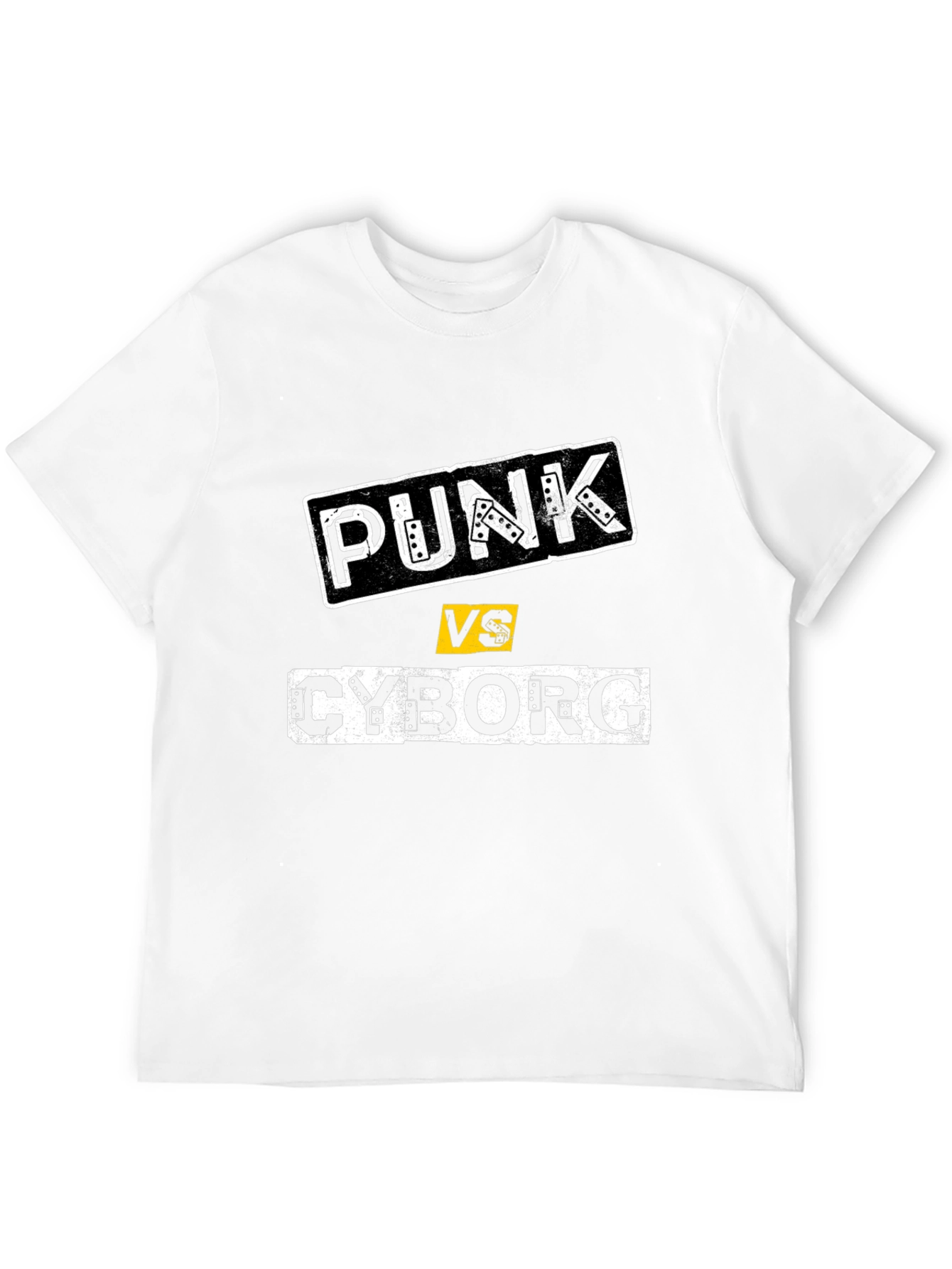 Punk vs Cyborg Black T-Shirt
