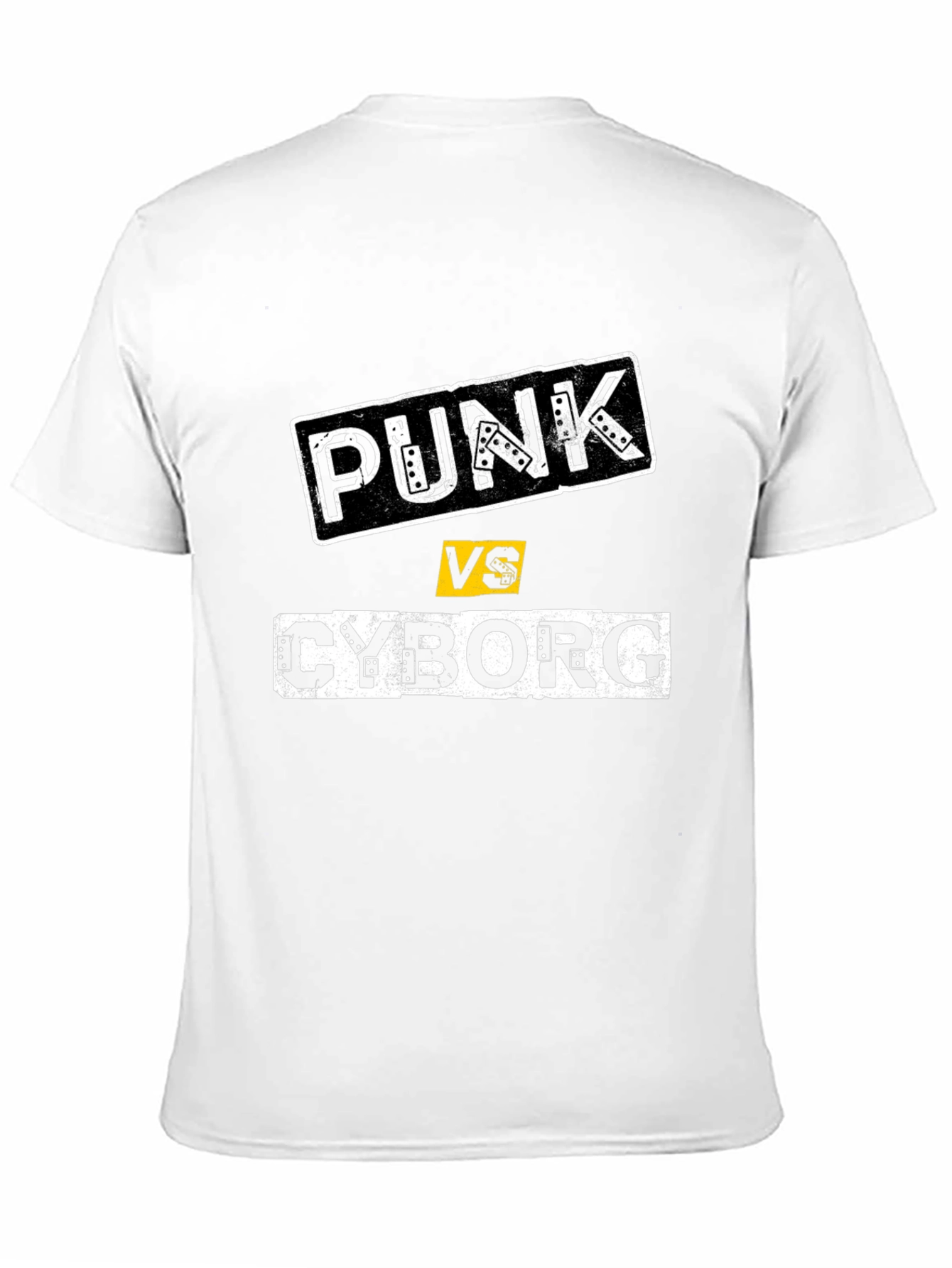 Punk vs Cyborg Black T-Shirt