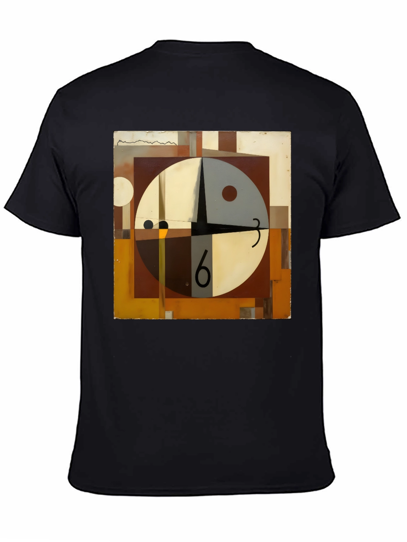 Abstract Clock Graphic Tee - Modern Art Shirt