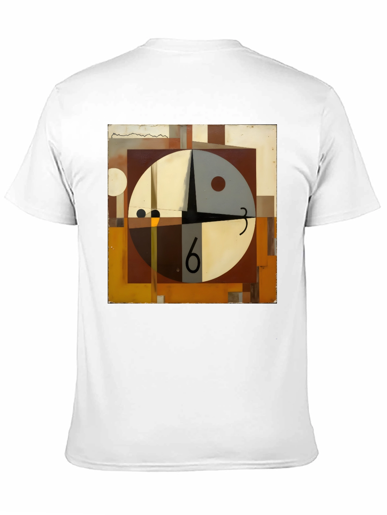 Abstract Clock Graphic Tee - Modern Art Shirt