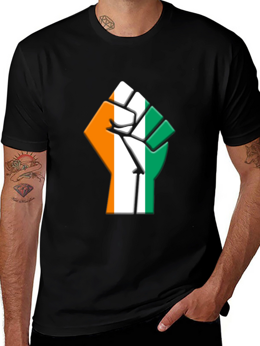 Ivory Coast Fist Flag T-Shirt - Black Pride Tee