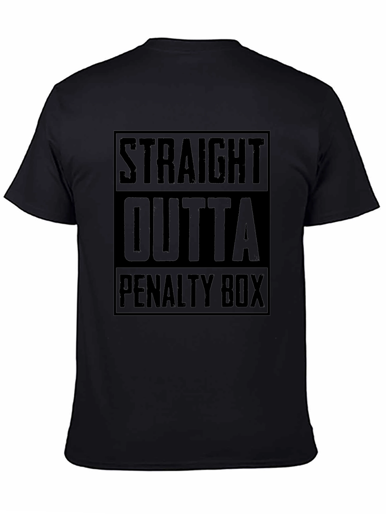 Straight Outta Penalty Box Black Graphic Tee