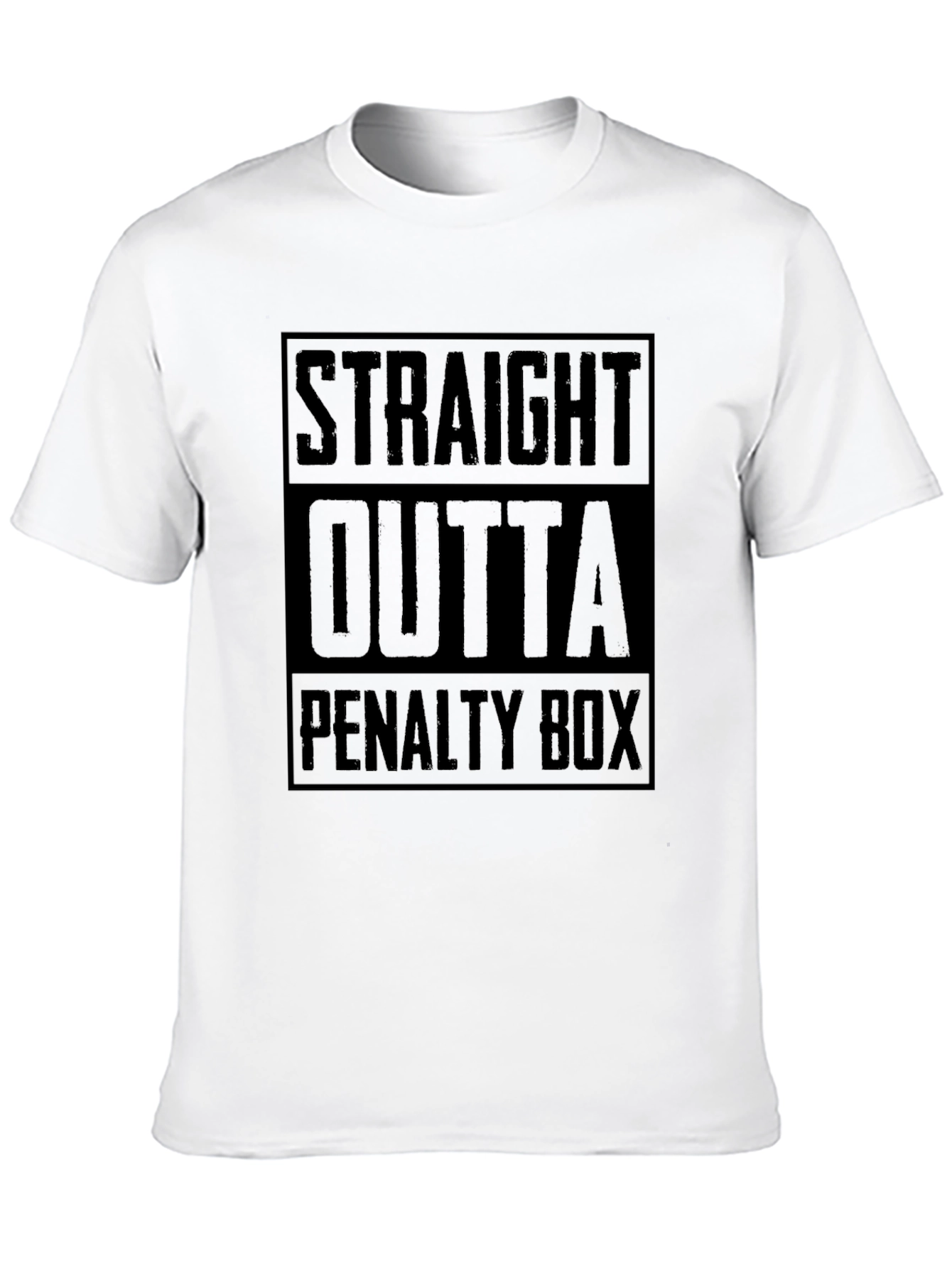 Straight Outta Penalty Box Black Graphic Tee